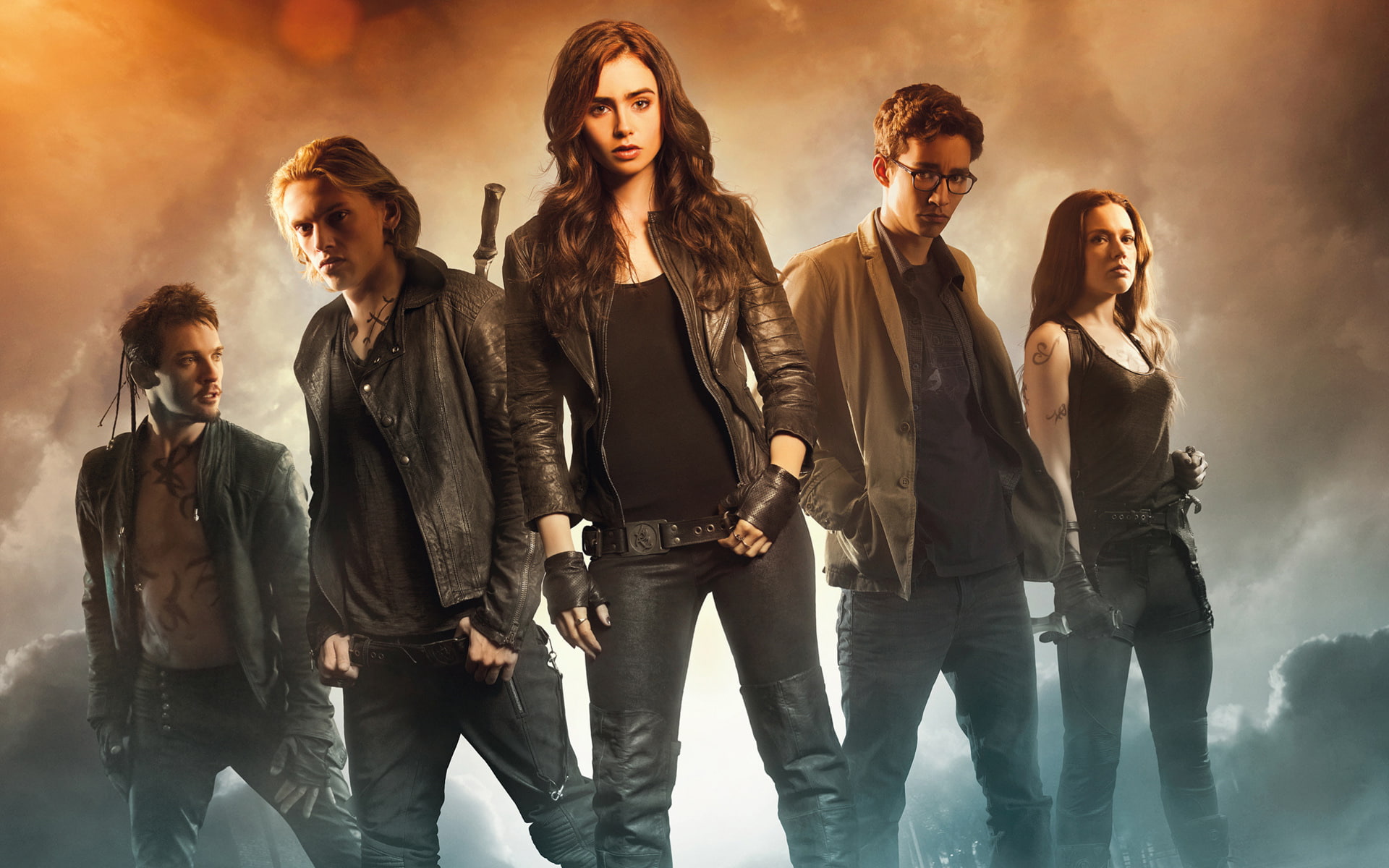 females, 1080P, rock music, The Mortal Instruments, group of people, leisure activity, walking, friendship, hairstyle, beautiful woman, three quarter length, HD Wallpaper