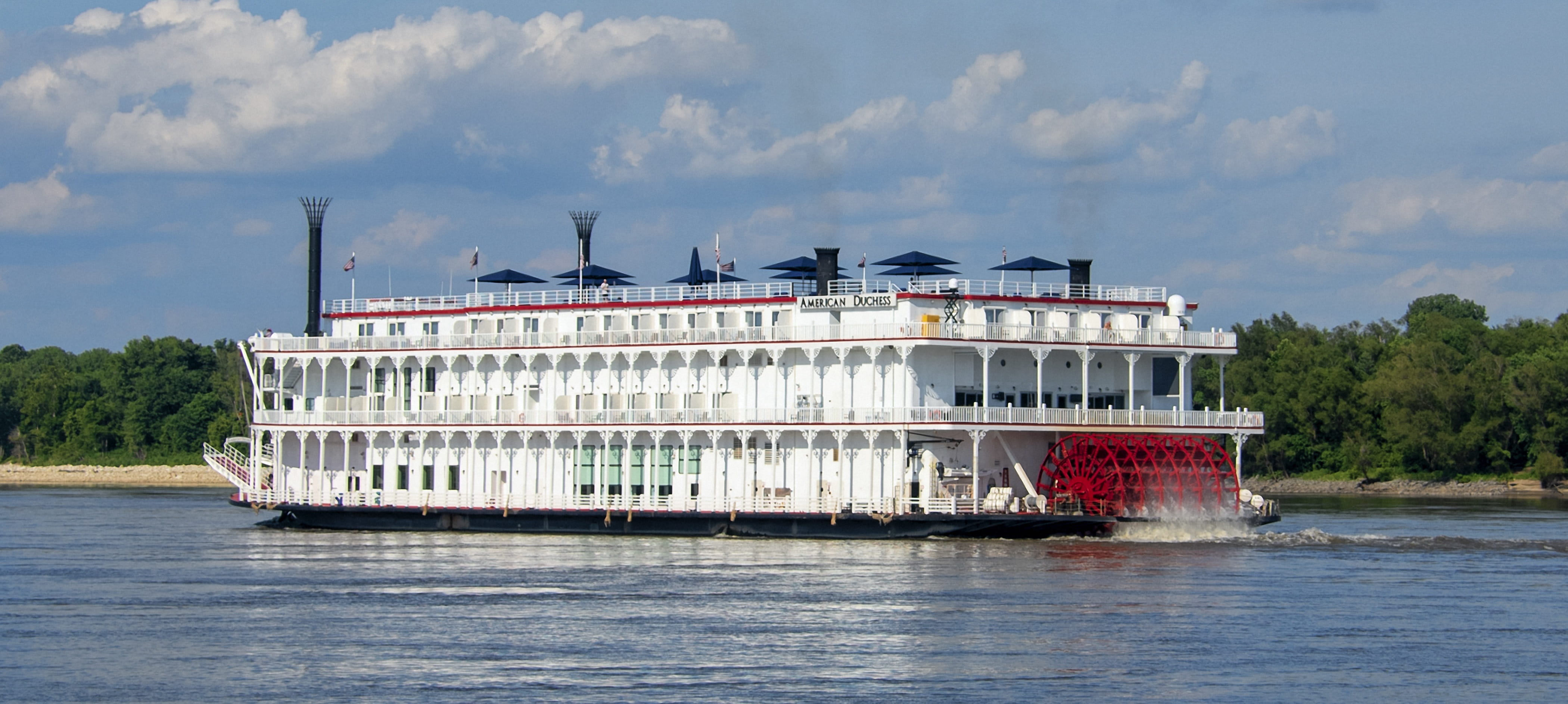 travel, wheel, riverboat, ship, waterfront, mode of transportation, building exterior, river boat, cloud - sky, historic, 4K, nautical vessel, built structure, HD Wallpaper