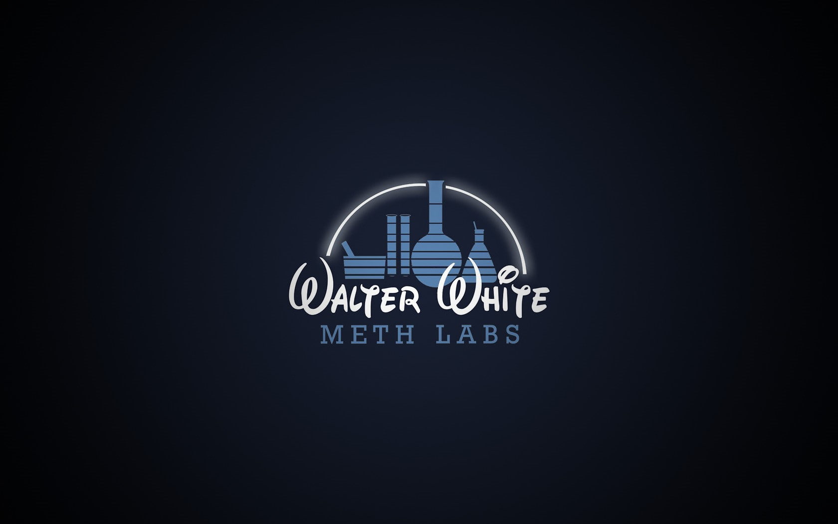 communication, technology, night, connection, studio shot, minimalism dark breaking bad walter white tv meth disney parody blue background walt disney crossover logo, HD Wallpaper