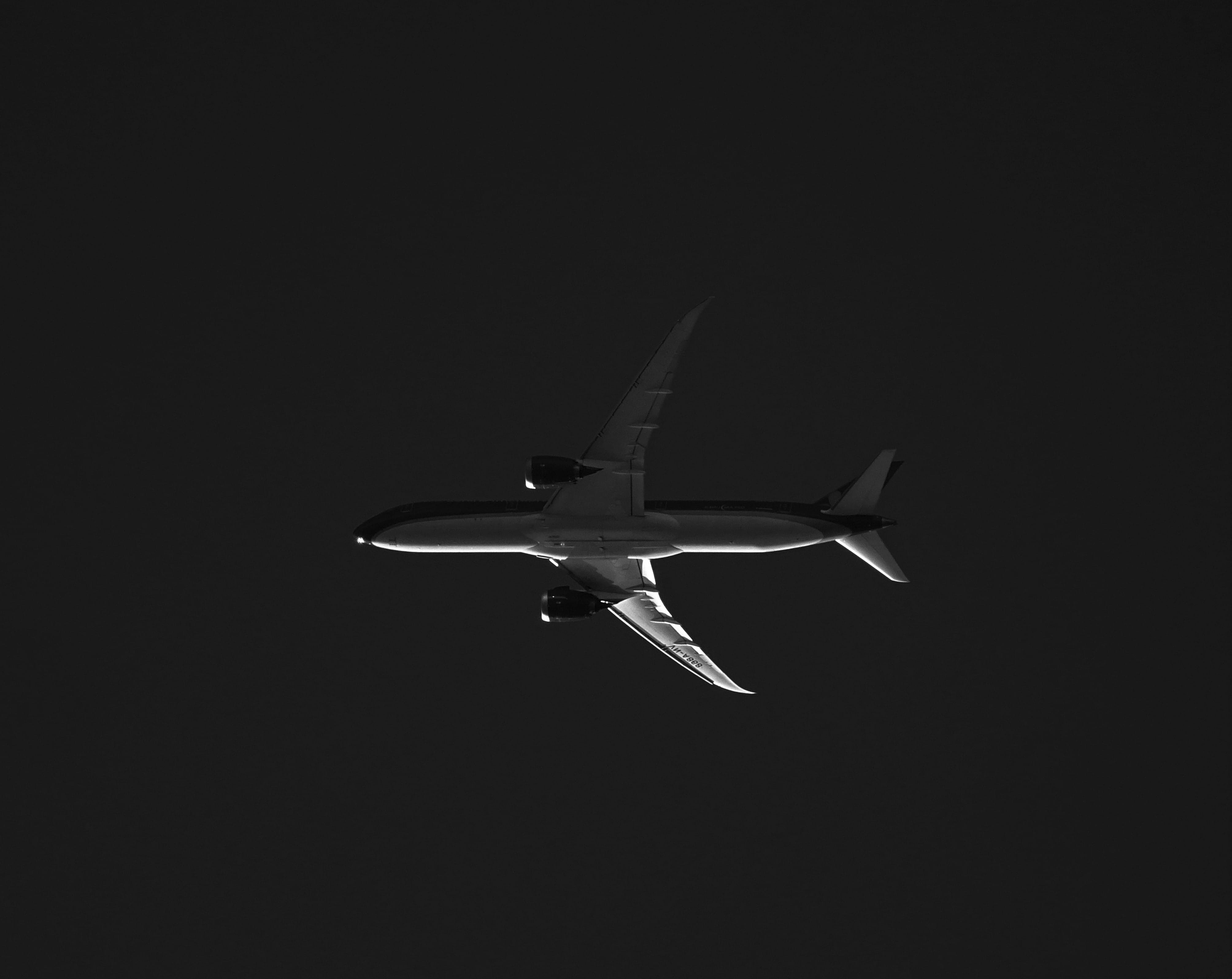 travel, technology, black background, plane, airplane wings, silhouette, daylight, flying, army, low angle view, air vehicle, airplane, copy space, aviation, HD Wallpaper