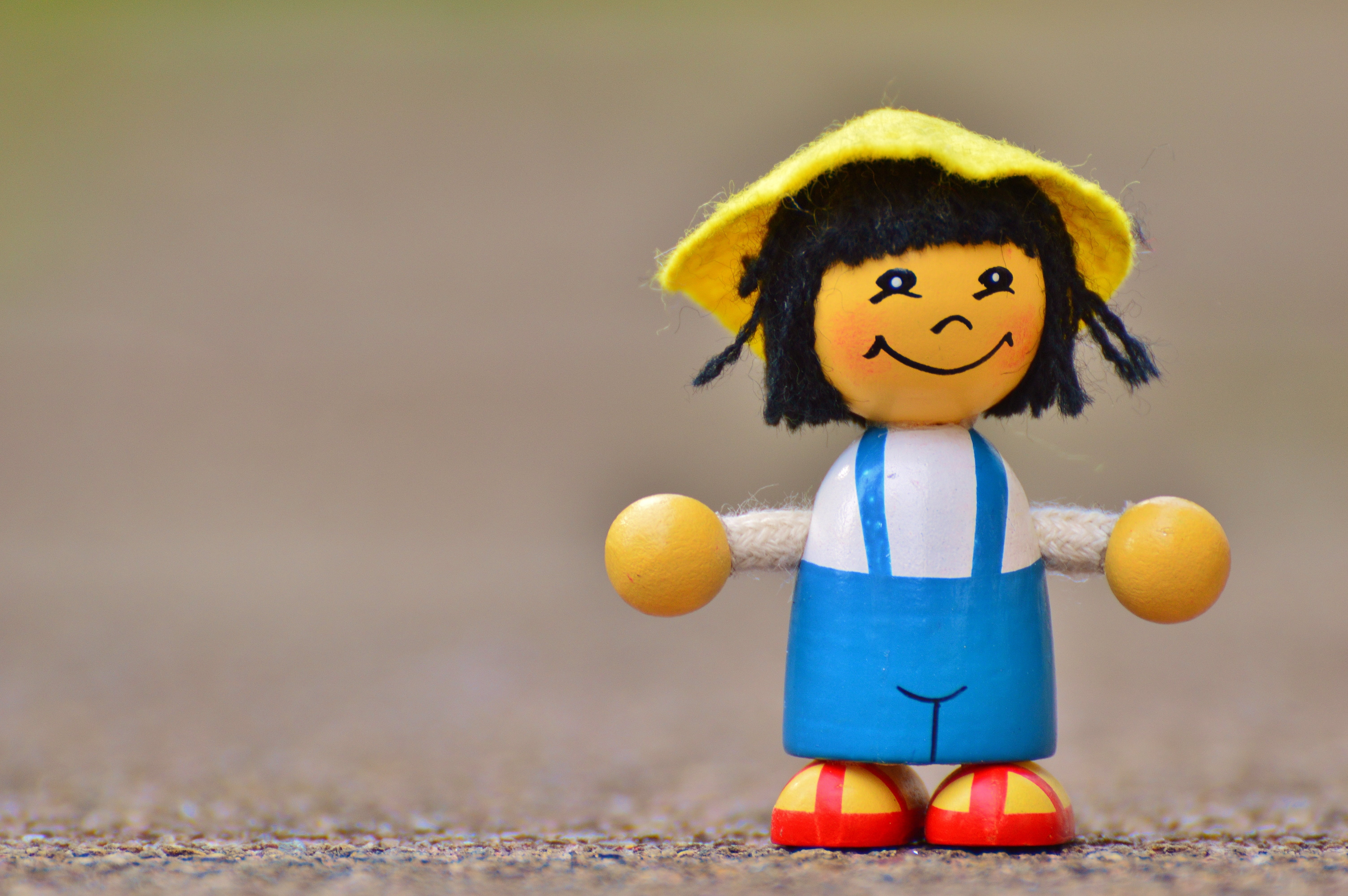 5K, small, representation, healthy eating, toy, celebration, toys, childhood, play, children, game characters, human representation, yellow, nature, doll, HD Wallpaper
