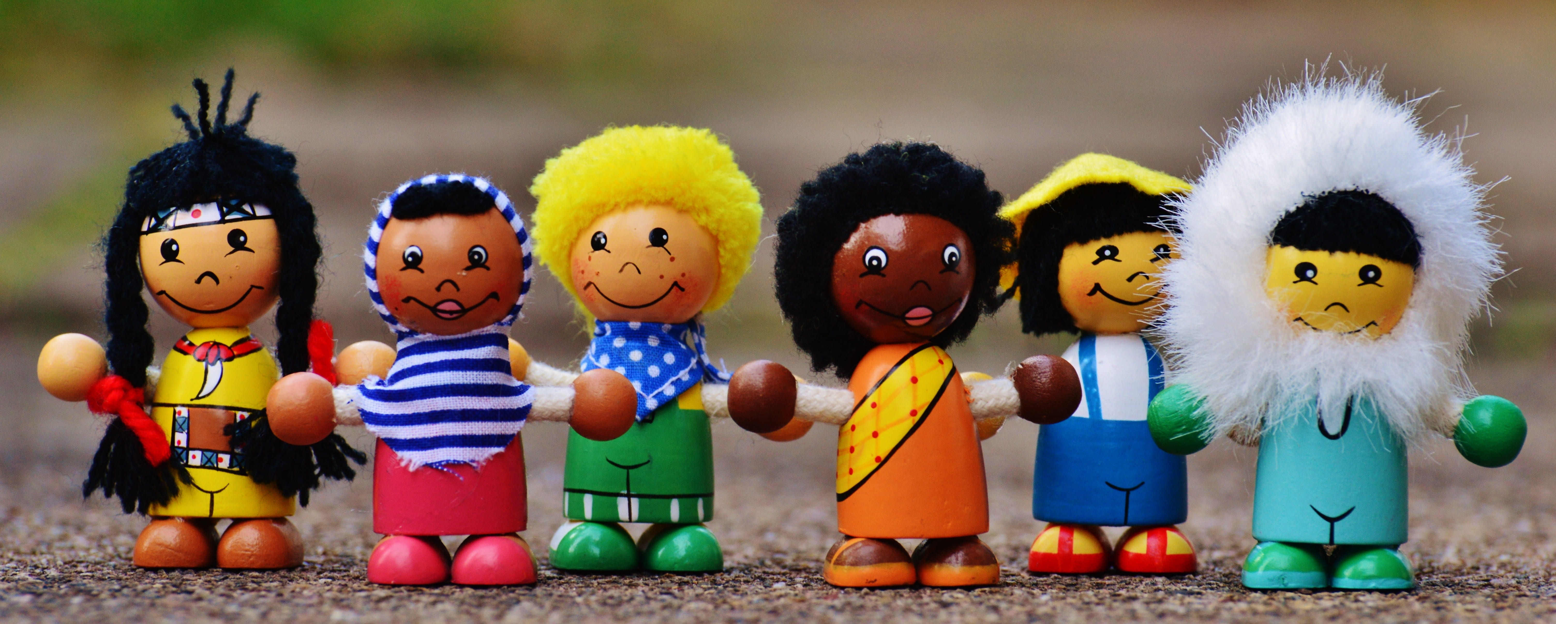 offspring, figure, toy, different nationalities, representation, art and craft, people, assorted, children, childhood, friendship, celebration, multi colored, HD Wallpaper