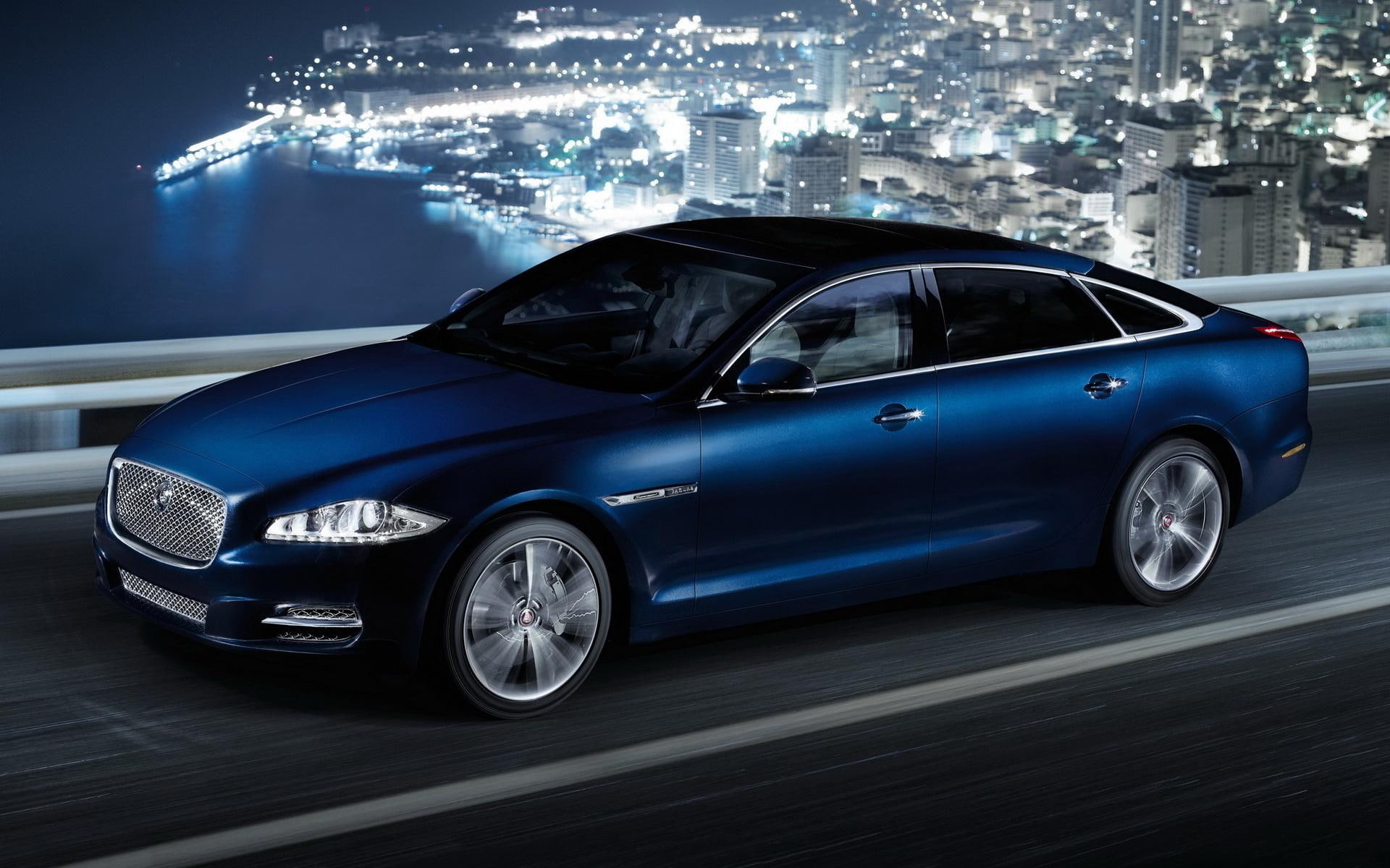 sedan, cars, xj, 1080P, blue, jaguar, jaguar xj, 1920x1200, HD Wallpaper