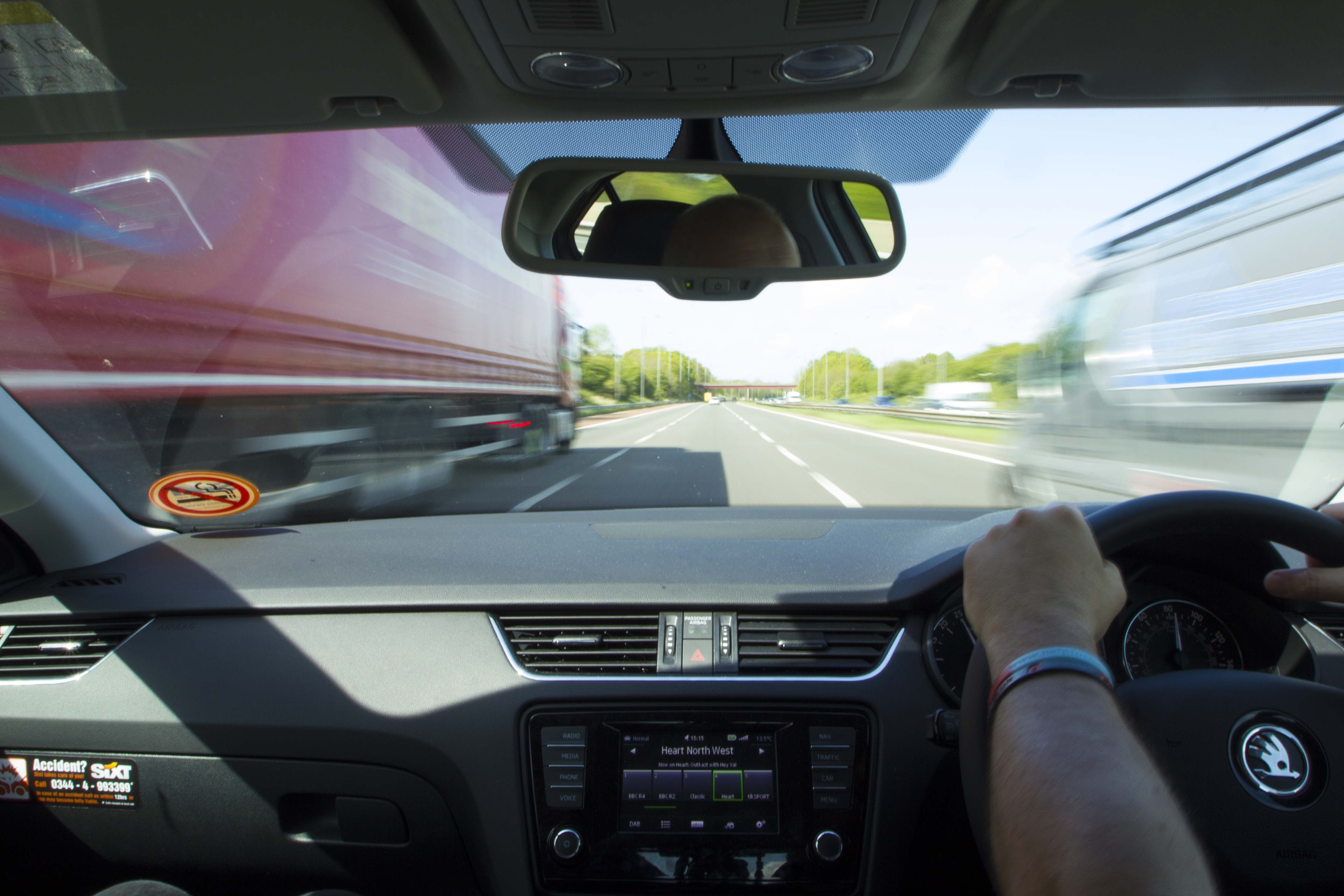 motorway, lane, transport, motion, freight, plain, diminishing, autobahn, straight, car, blur, perspective, headlight, rush, one person, windshield, delivery, HD Wallpaper