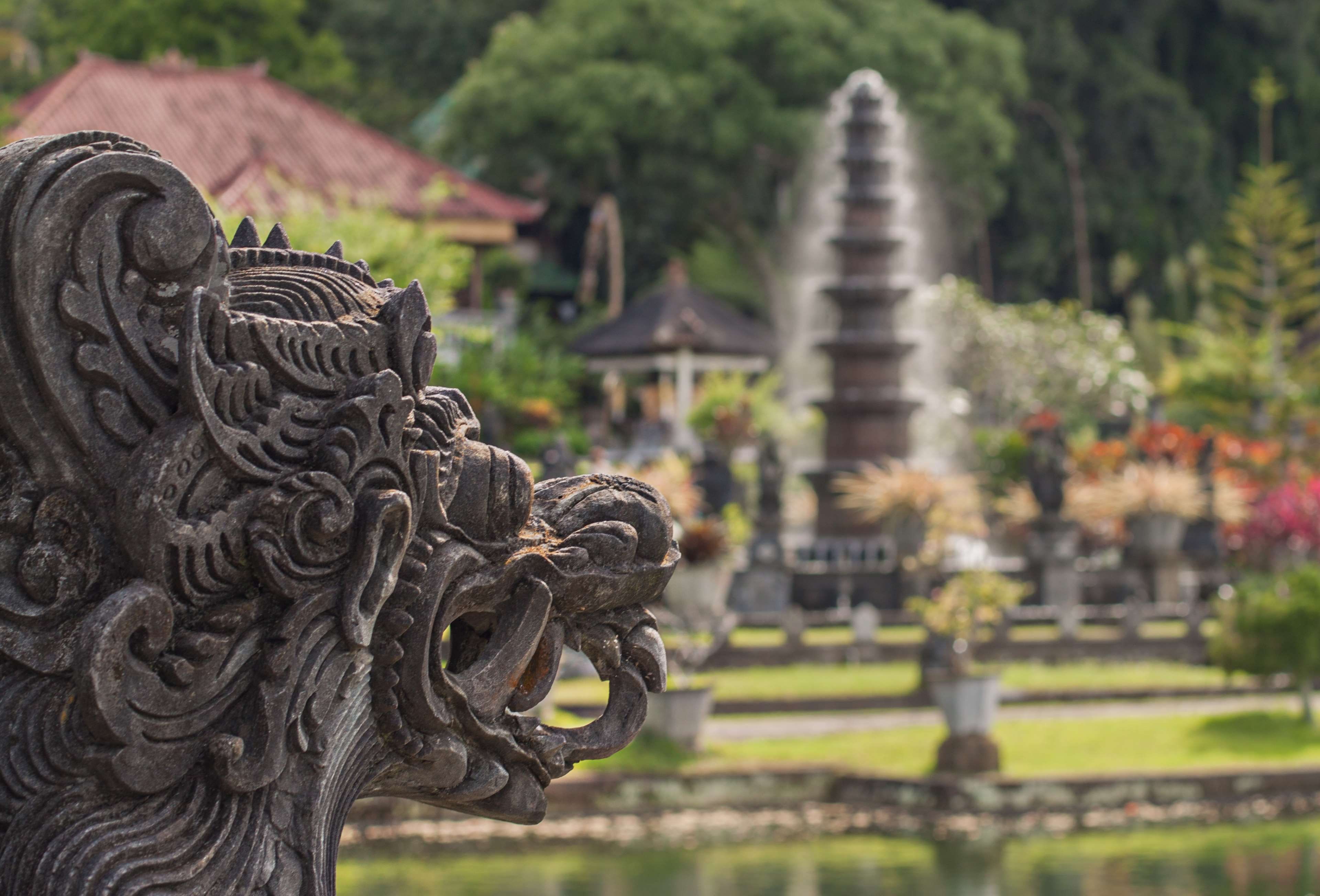 focus on foreground, belief, travel destinations, carving, ornate, places of interest, art and craft, creativity, history, bali, architecture, representation, HD Wallpaper