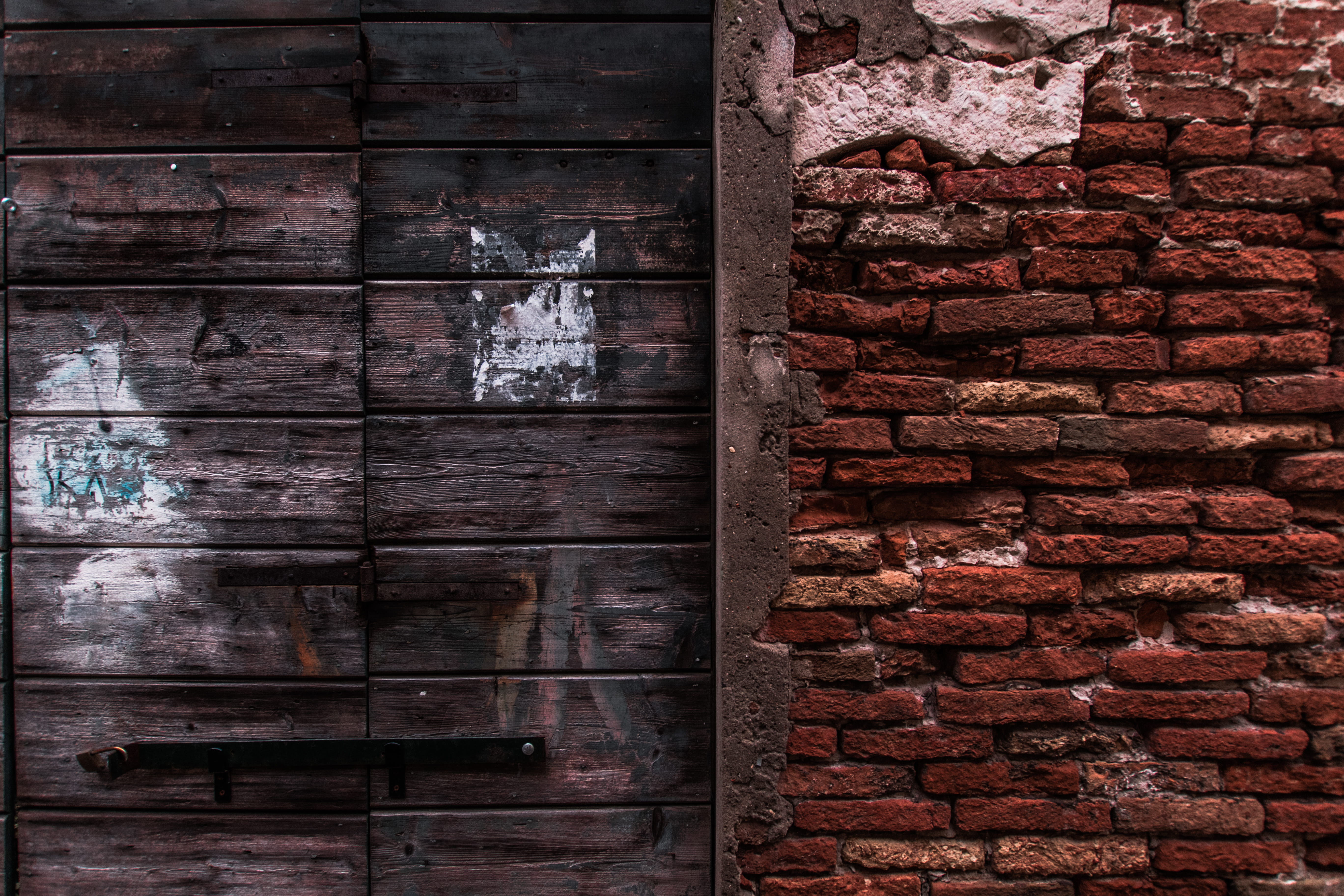 wood - material, hardwood, entrance, nature, bench, deterioration, housing, collage, 5K, path, day, textured, outdoors, poster, brick, closed, pattern, HD Wallpaper