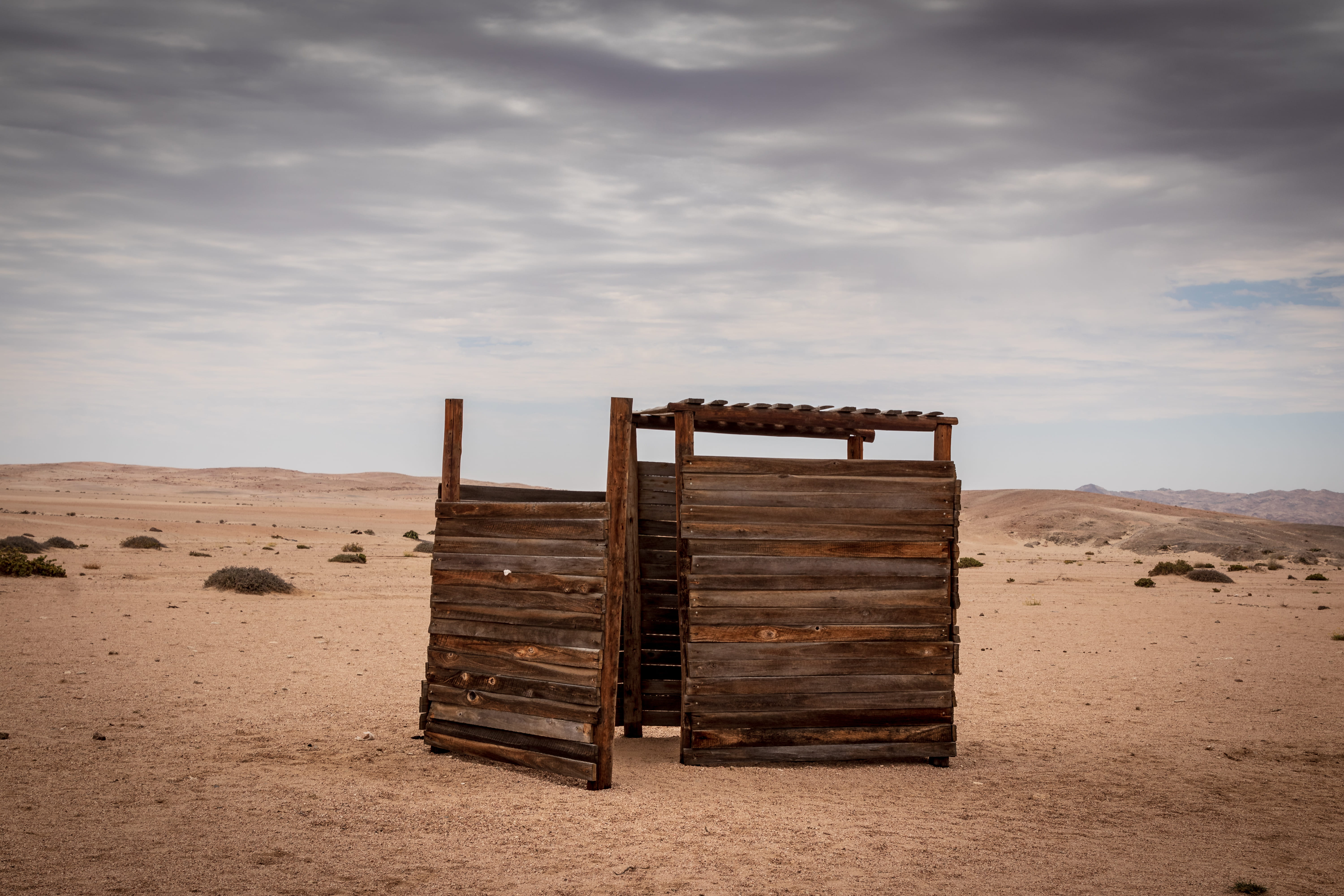 environment, tranquil scene, boardwalk, 5K, container, housing, sand, shelter, tranquility, outdoors, hardwood, no people, sky, road, absence, house, desert, HD Wallpaper