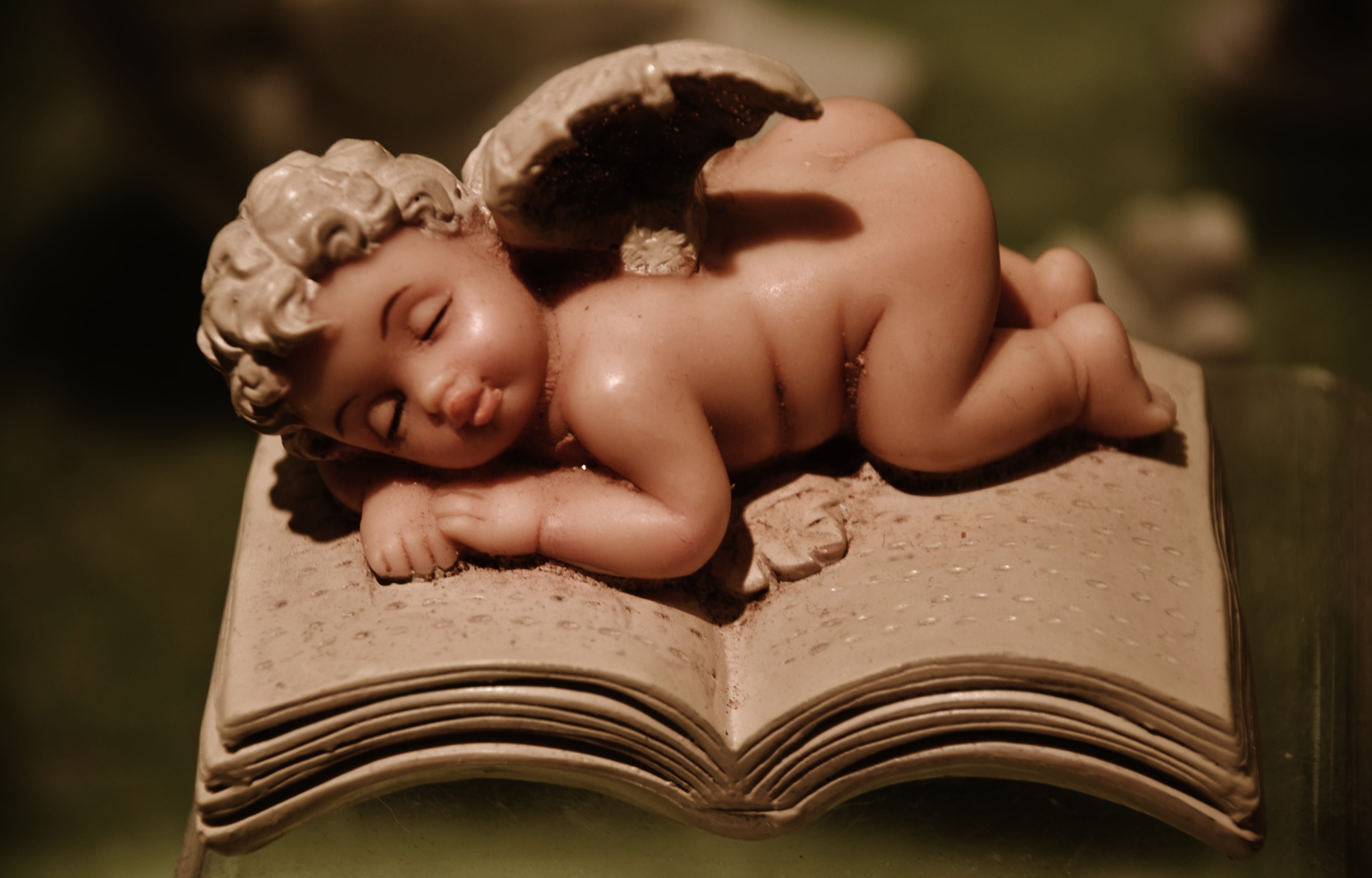 heavenly, religion, winged, human body part, fantasy, book, 4K, childhood, sleeping, portrait, relaxation, offspring, wing, child, publication, angel, HD Wallpaper