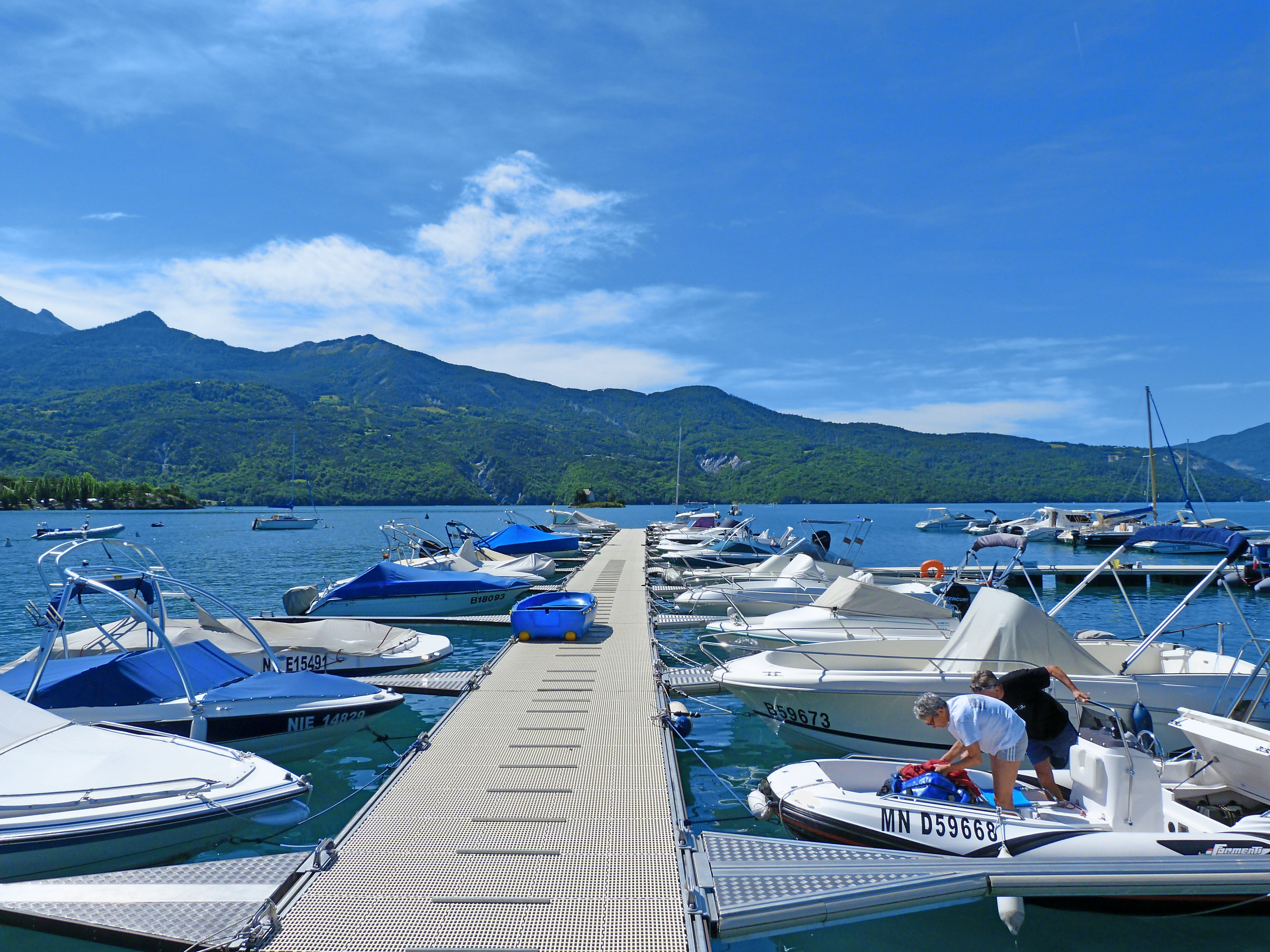 nature, scenics - nature, day, marina, mode of transportation, pier, summer, blue, sailboat, boating, lake, bay st michel, anchorage, water, water landscape, HD Wallpaper