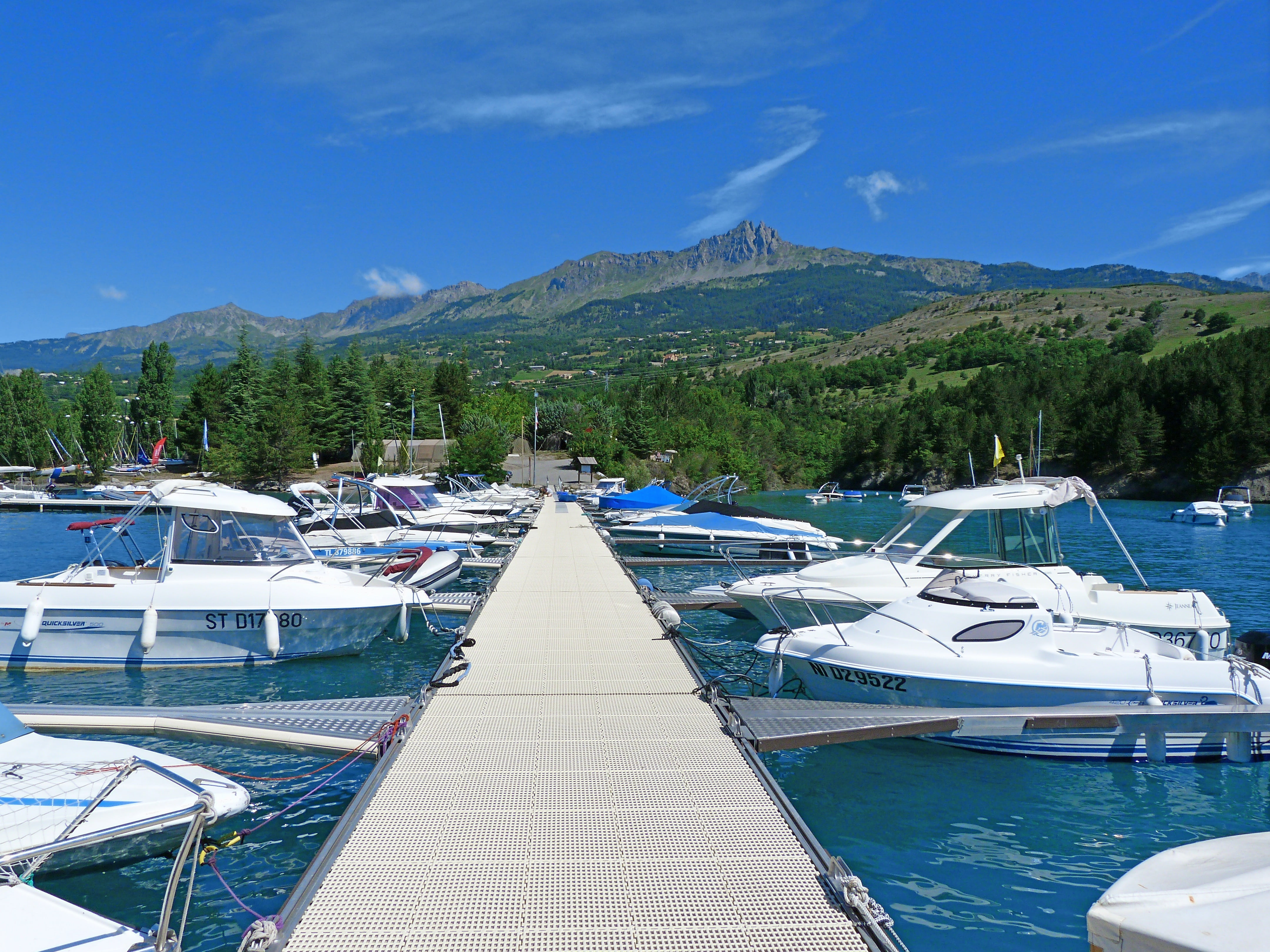 landscape, water, day, mountain range, tree, luxury, beauty in nature, blue, port, nature, no people, travel destinations, nautical base, nautical vessel, HD Wallpaper