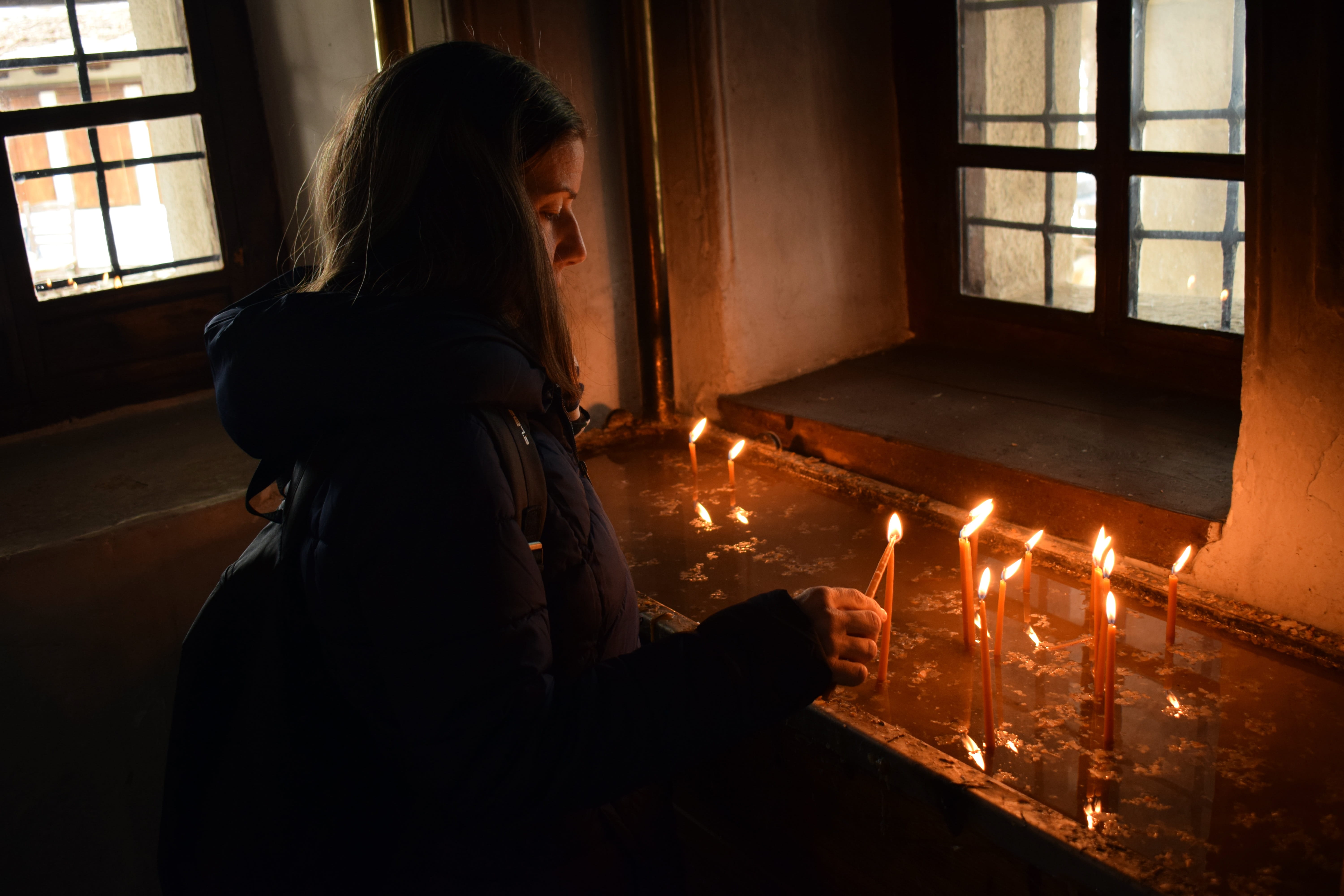 spirituality, church, devotion, faith, heat - temperature, window, 5K, adult, indoors, believe, burning, religion, dark, religious, candle, christian, HD Wallpaper