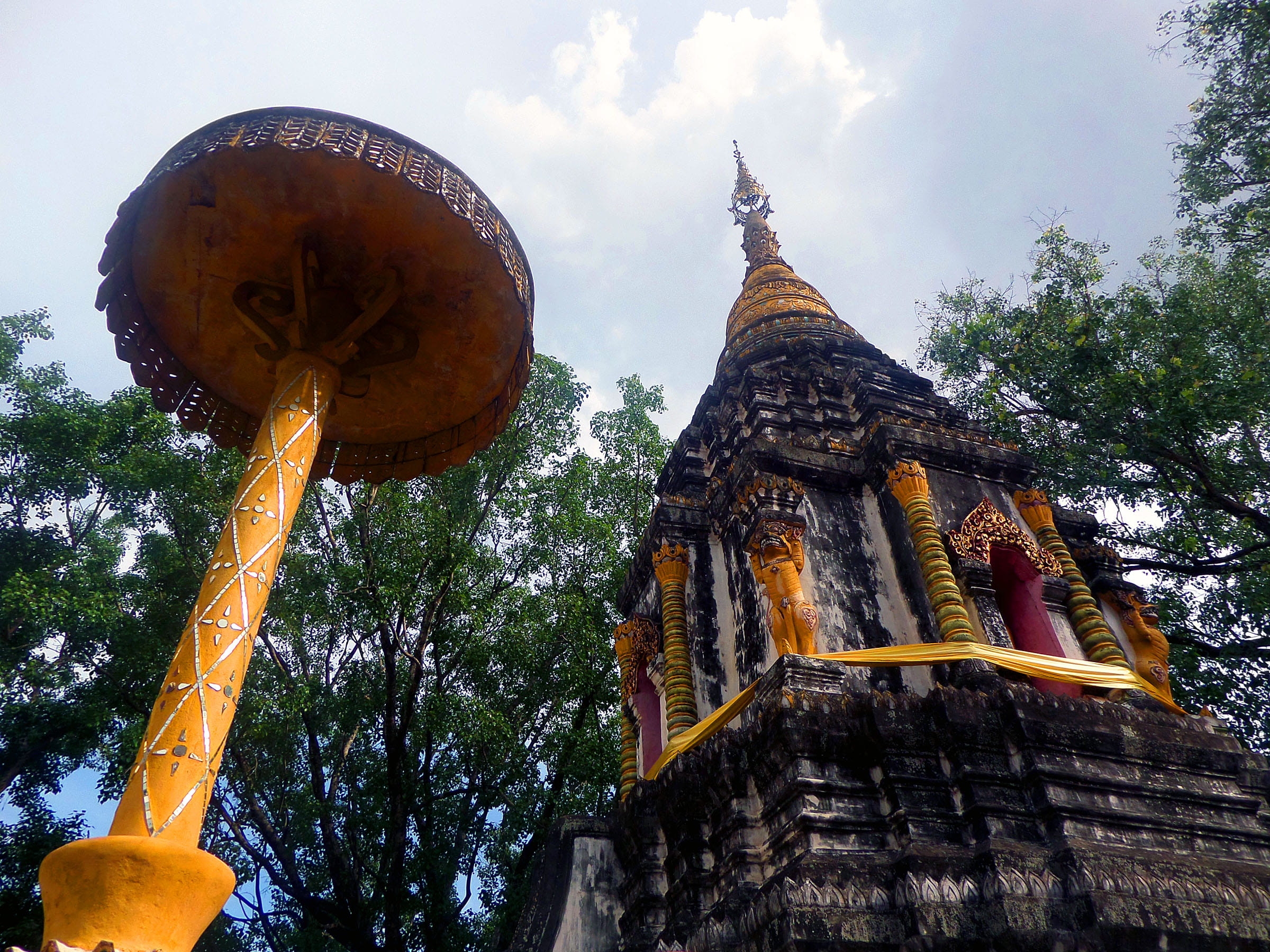 mai, pagoda, building, ancient, temple, religious, thailand, religion, devotion, outdoors, history, no people, building exterior, thai, spirituality, sky, HD Wallpaper