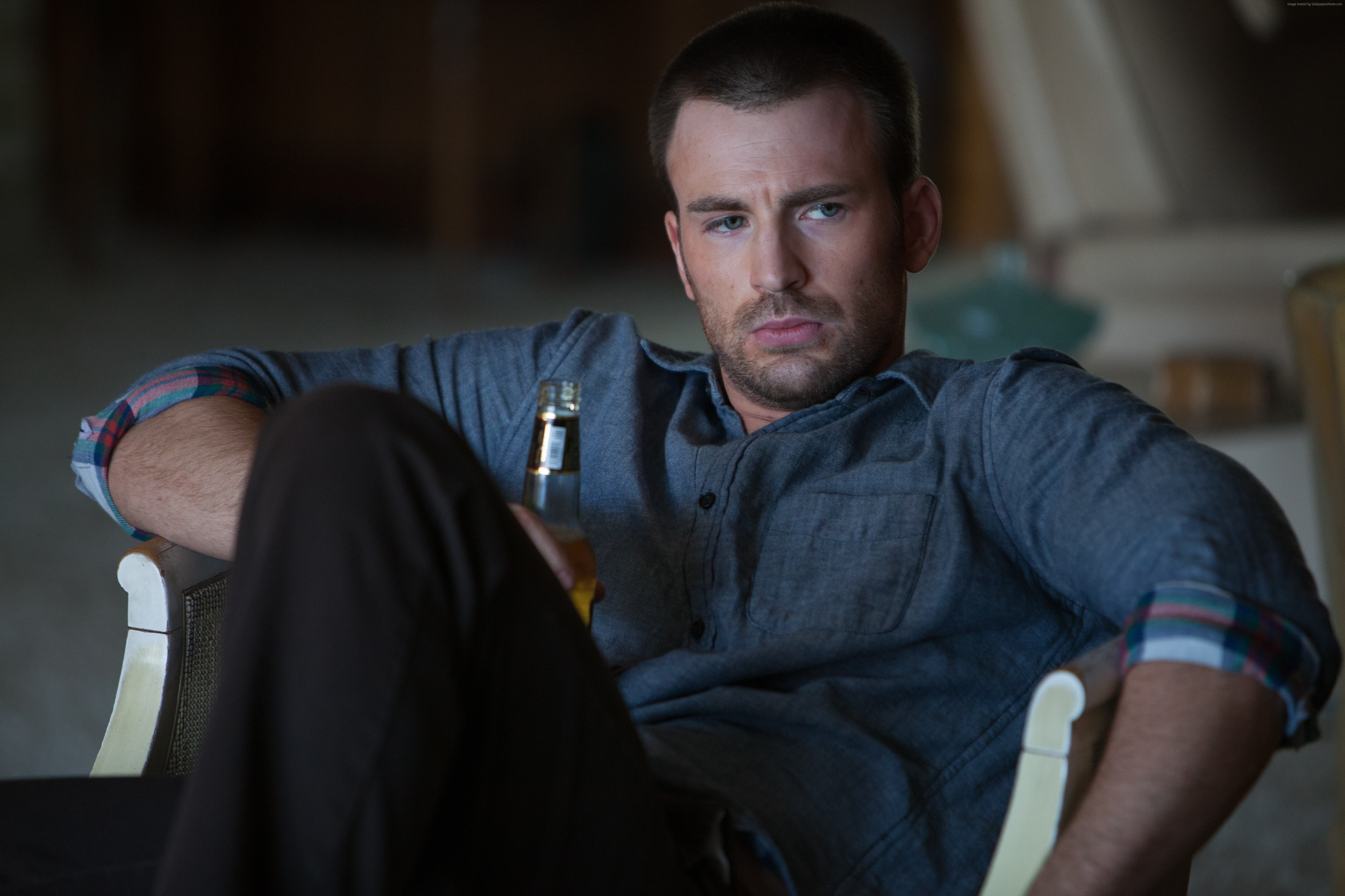 serious, focus on foreground, indoors, Avengers: Age of Ultron, film director, sitting, contemplation, actor, seat, males, adult, casual clothing, Chris Evans, HD Wallpaper