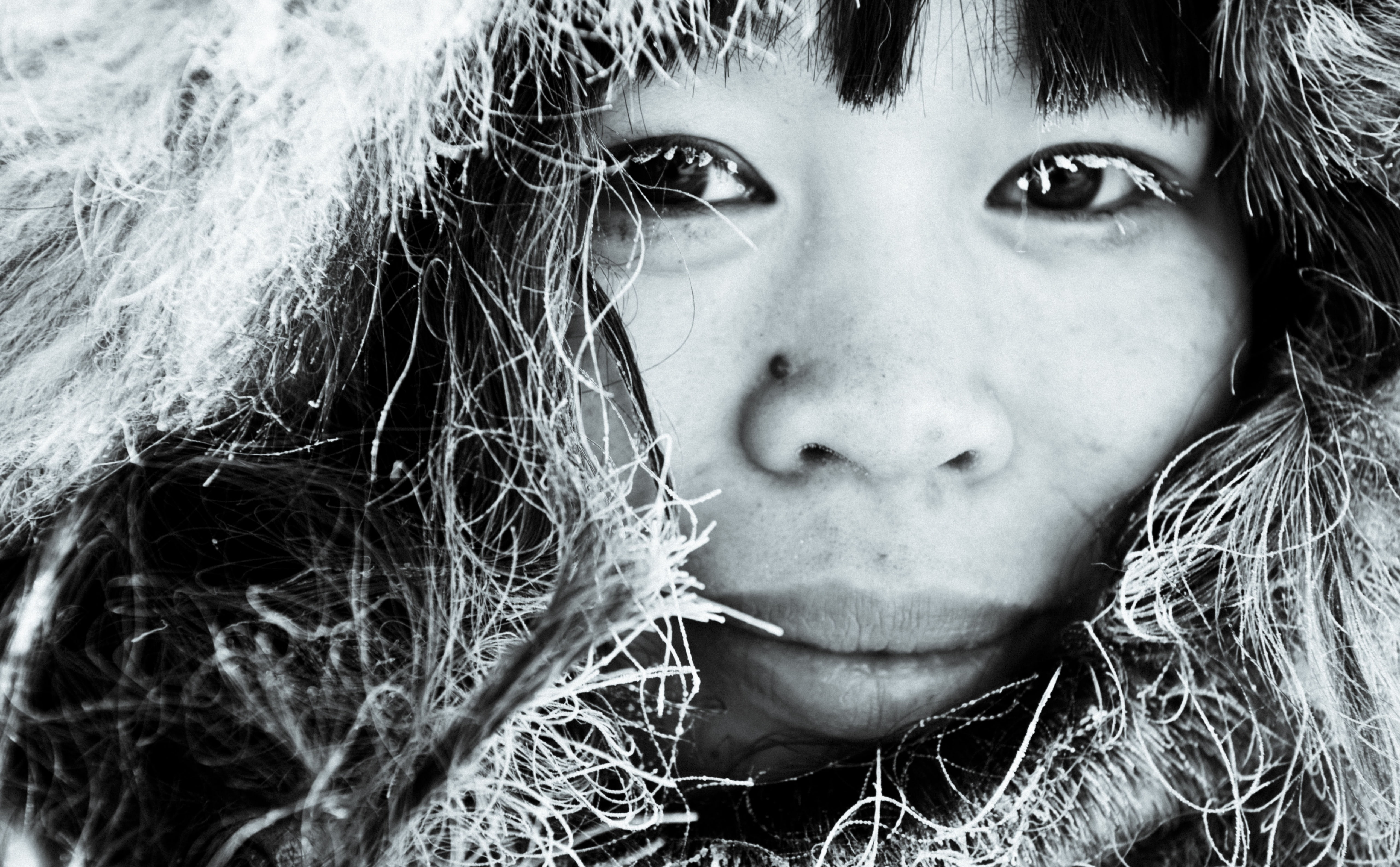 portrait, ilovegreenland, females, anorak, zing, close-up, hairstyle, real people, headshot, Seasons, freezing, day, young women, beautiful woman, looking at camera, HD Wallpaper