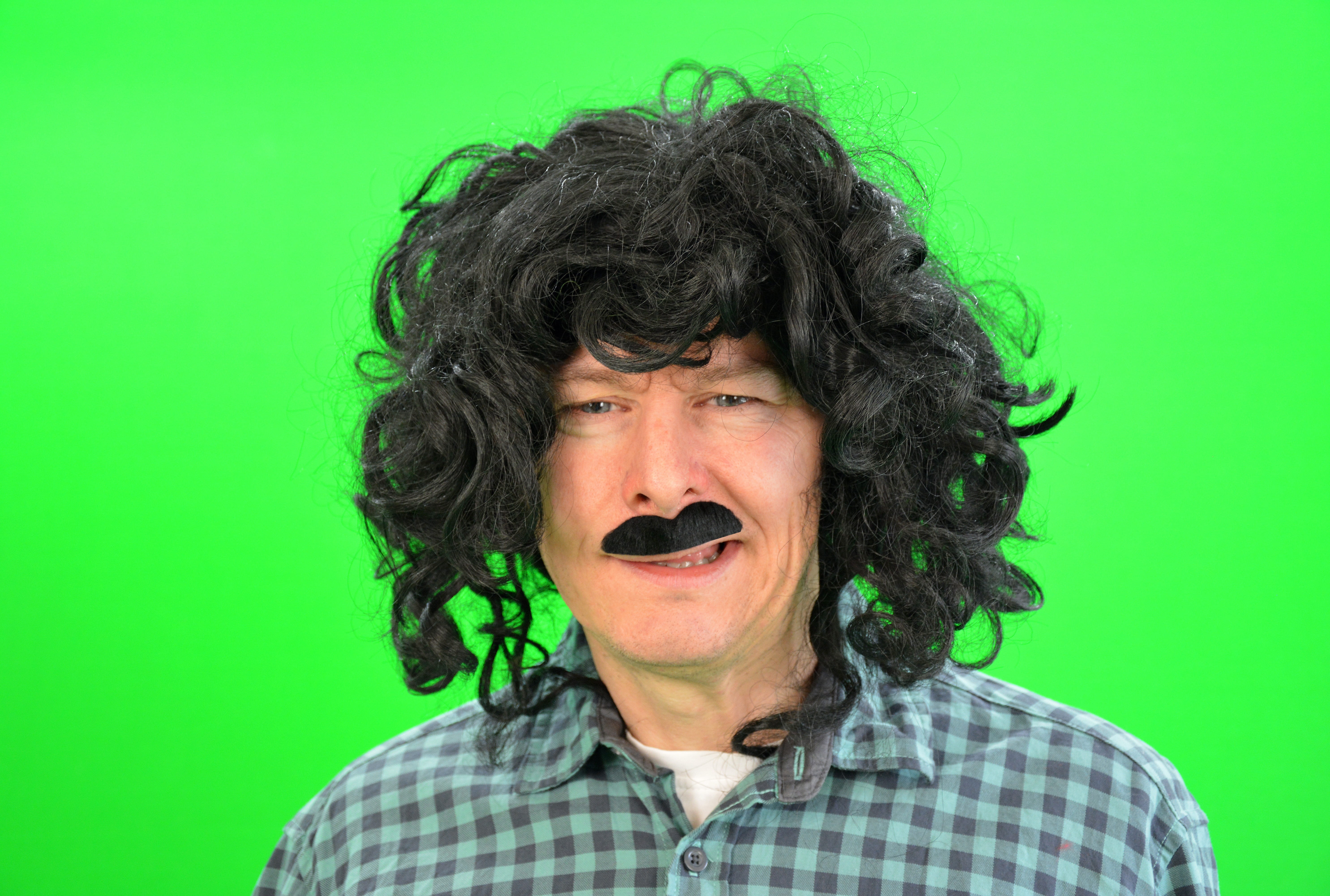 young adult, mouth open, indoors, schnaeuzer, face, man, mood, hair, fash, bart, green color, one person, looking at camera, human, chroma key, greenbox, HD Wallpaper