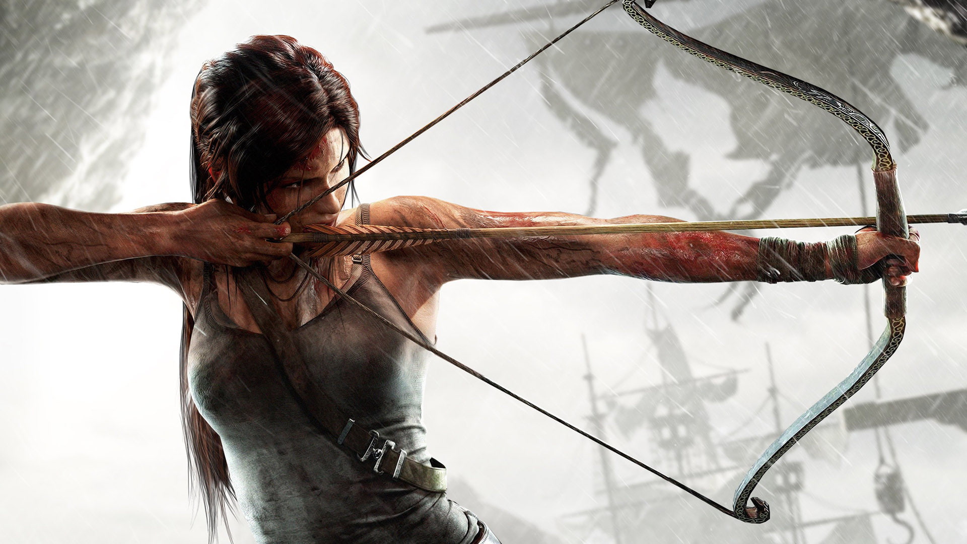 device, fantasy, instrument, adult, bow, rope, line, arrow, weapon, 1080P, HD Wallpaper