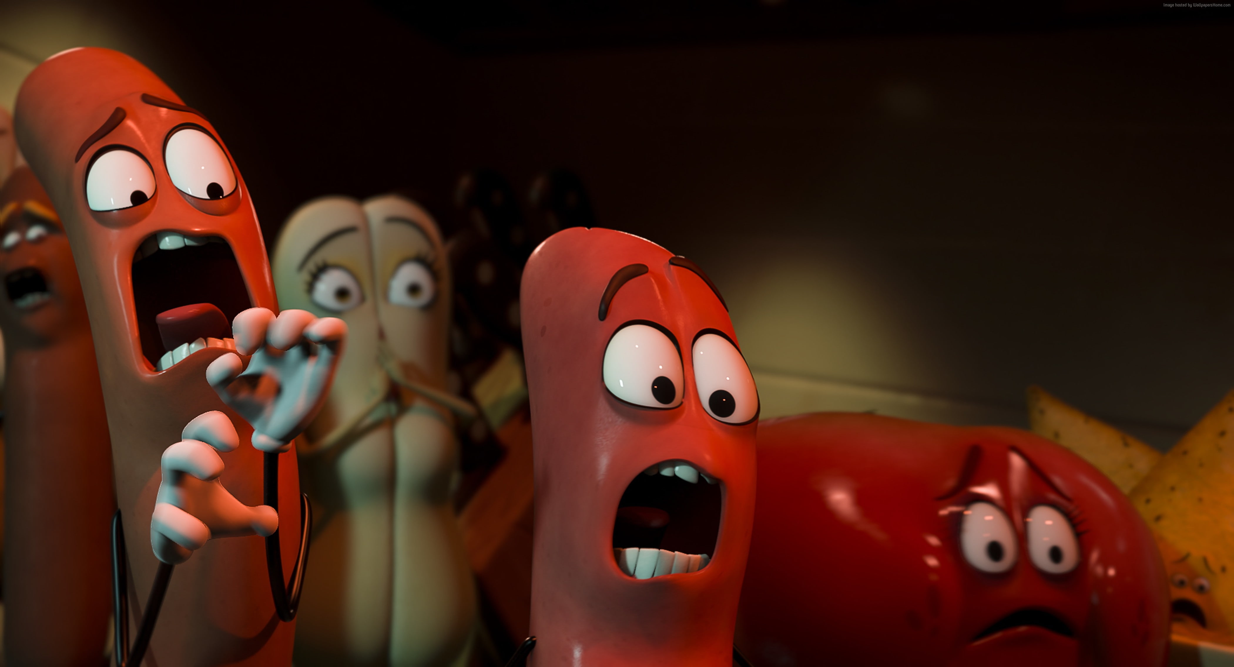 Sausage Party, best animation movies of 2016, 4K, HD Wallpaper
