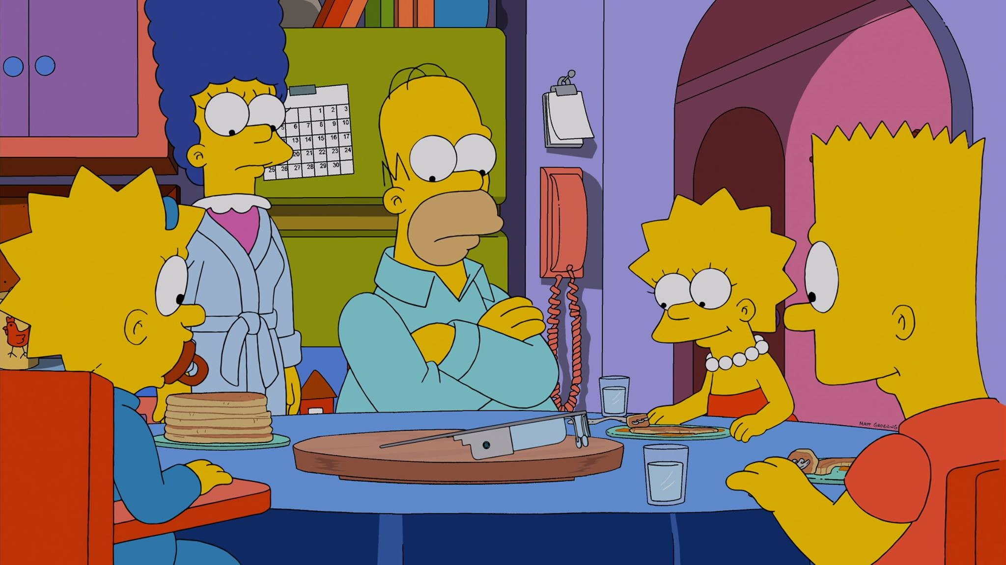 Homer Simpson, Bart Simpson, 1080P, Marge Simpson, Lisa Simpson, glass, Maggie Simpson, HD Wallpaper