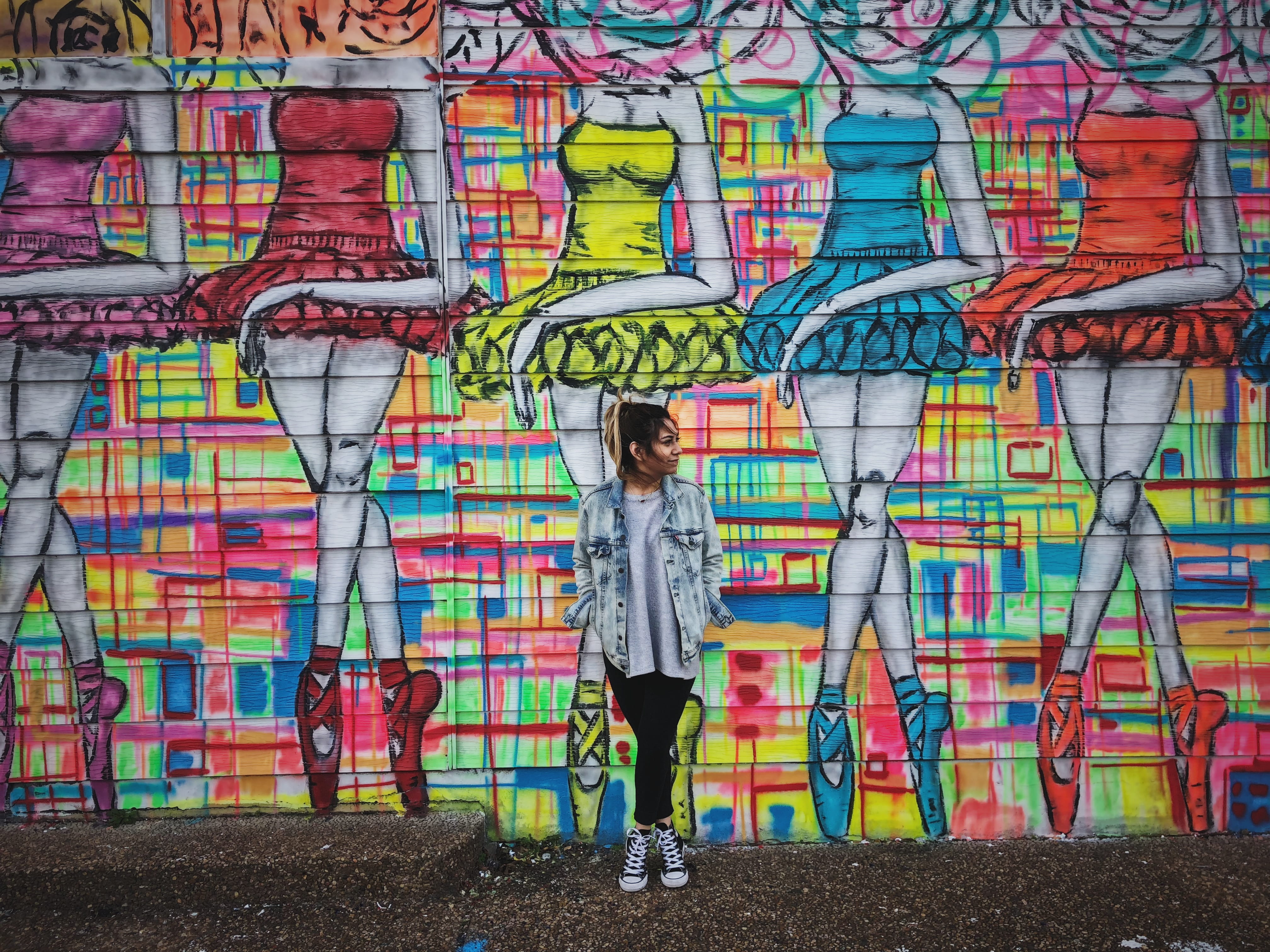 people, urban, illustration, street, pose, graffiti, beside, urban Scene, females, colors, art, houston, women, woman, 4K, wall art, young Adult, fashion, HD Wallpaper
