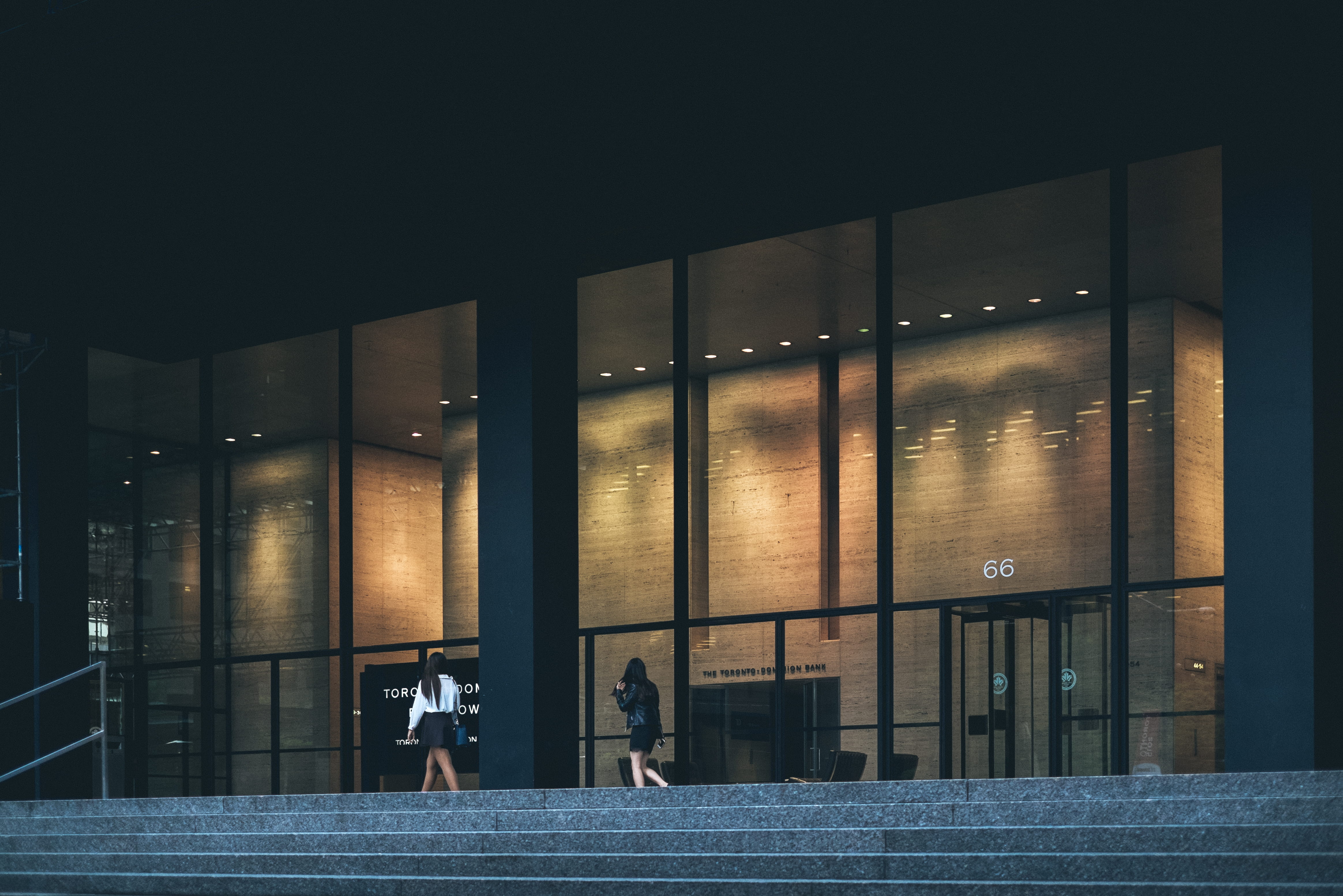 rear view, window, anonymity, women, doorway, adult, two people, business woman, clear, men, night, near, person, real people, city, lifestyles, building exterior, HD Wallpaper