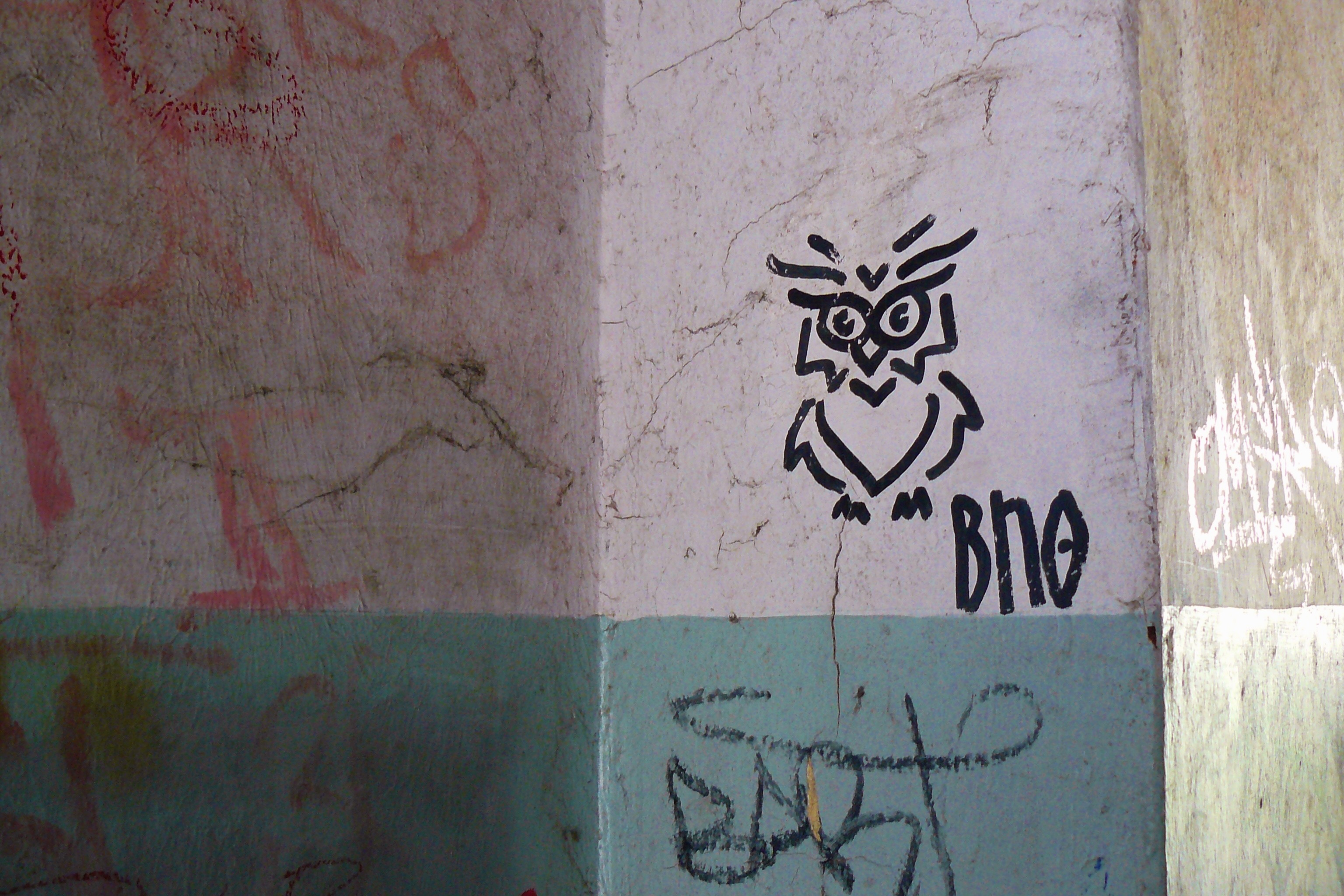 painting, abstract, graffity, architecture, berlin, animal, day, owl, street art, outdoors, sprayer, hauswand, home, mural, spray, creativity, composition, HD Wallpaper