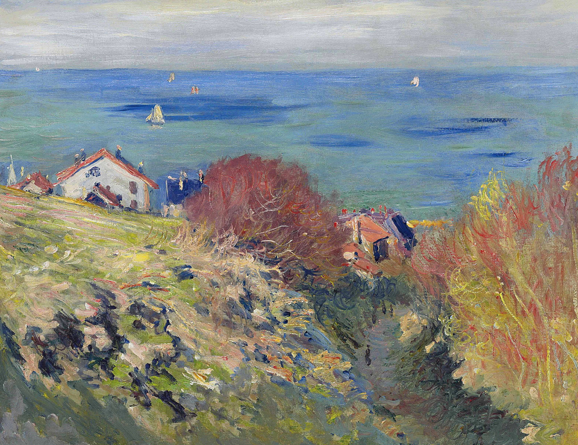1080P, picture, landscape, Claude Monet, Pourville, HD Wallpaper