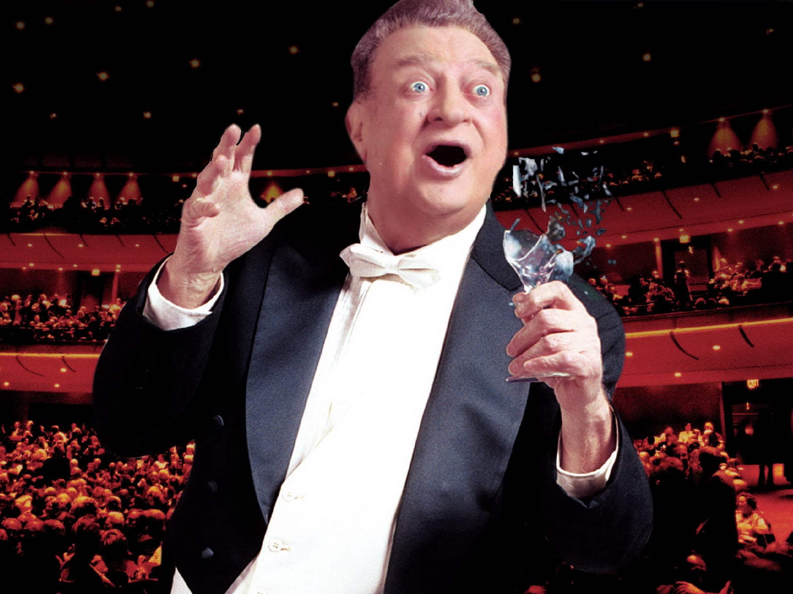 indoors, the 4th tenor, one person, mouth open, looking at camera, rodney dangerfield, males, business, 2001, adult, 720P, portrait, real people, night, HD Wallpaper