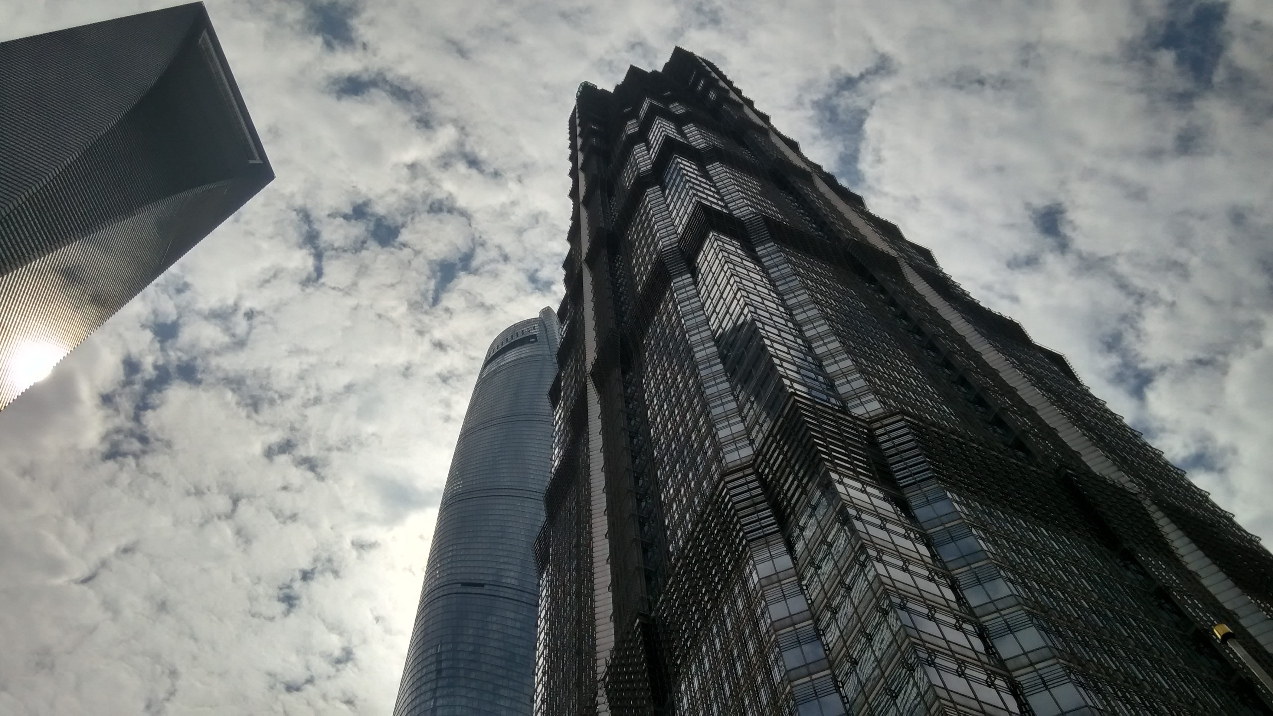 low angle view, office, built structure, tower, day, building, travel, skyscraper, pudong, no people, shanghai, travel destinations, asia, office building exterior, HD Wallpaper