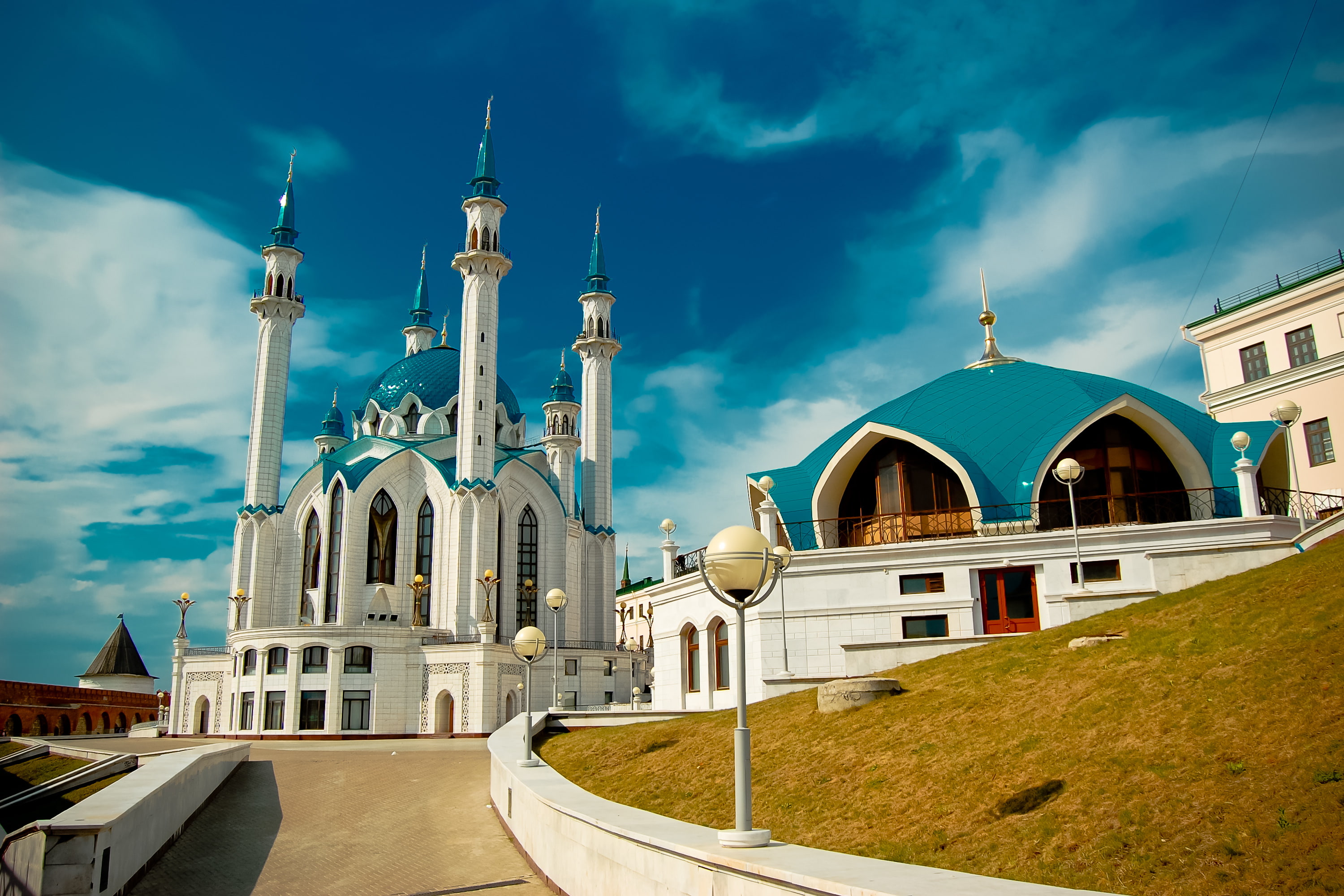 tourism, the Kremlin, architecture, Tatarstan, white, sky, taj, travel destinations, belief, place of worship, built structure, nature, building, no people, HD Wallpaper