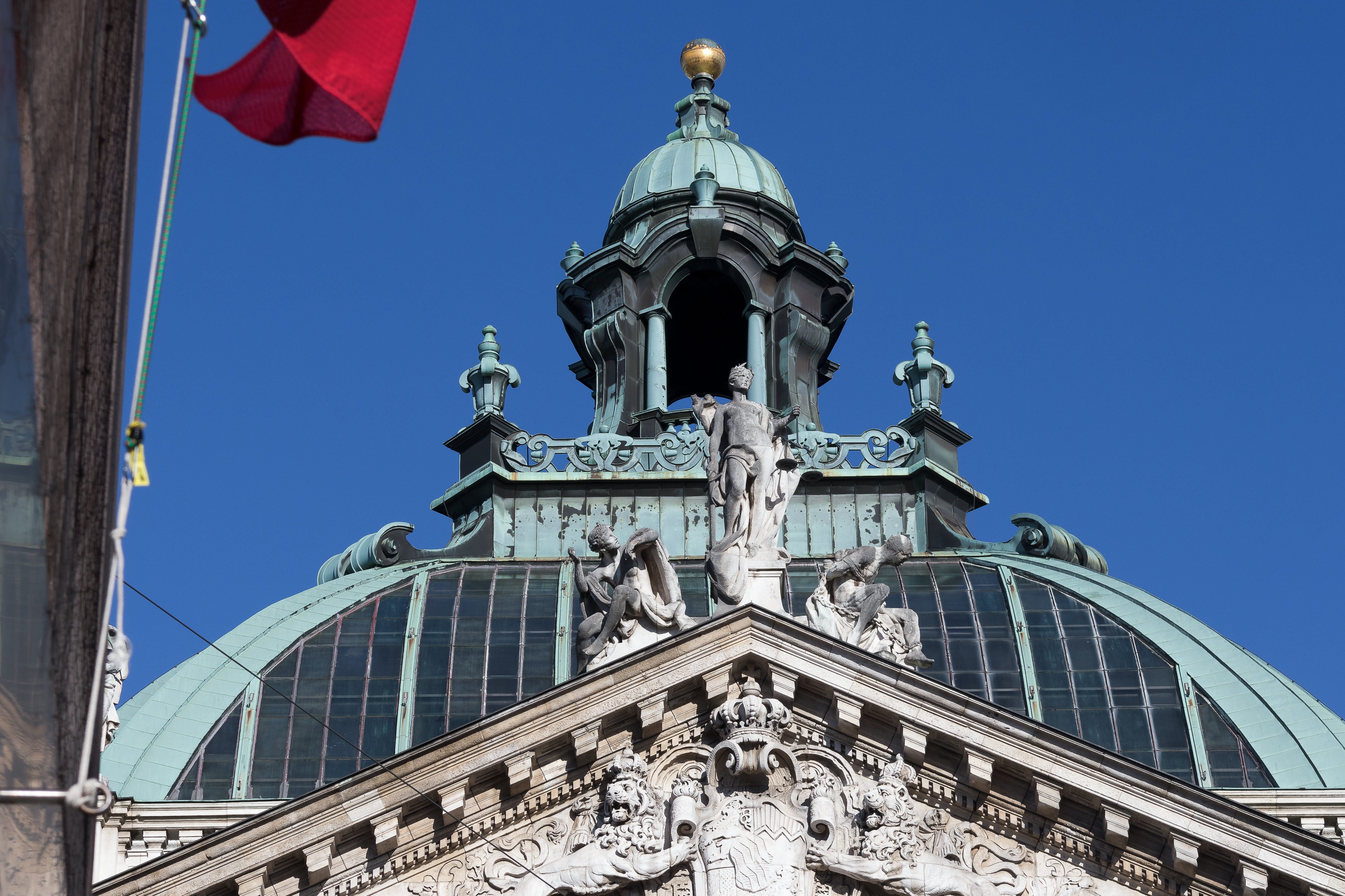 blue, day, the past, low angle view, government, representation, 5K, city, history, sky, the neo-baroque style, munich, building exterior, travel destinations, HD Wallpaper