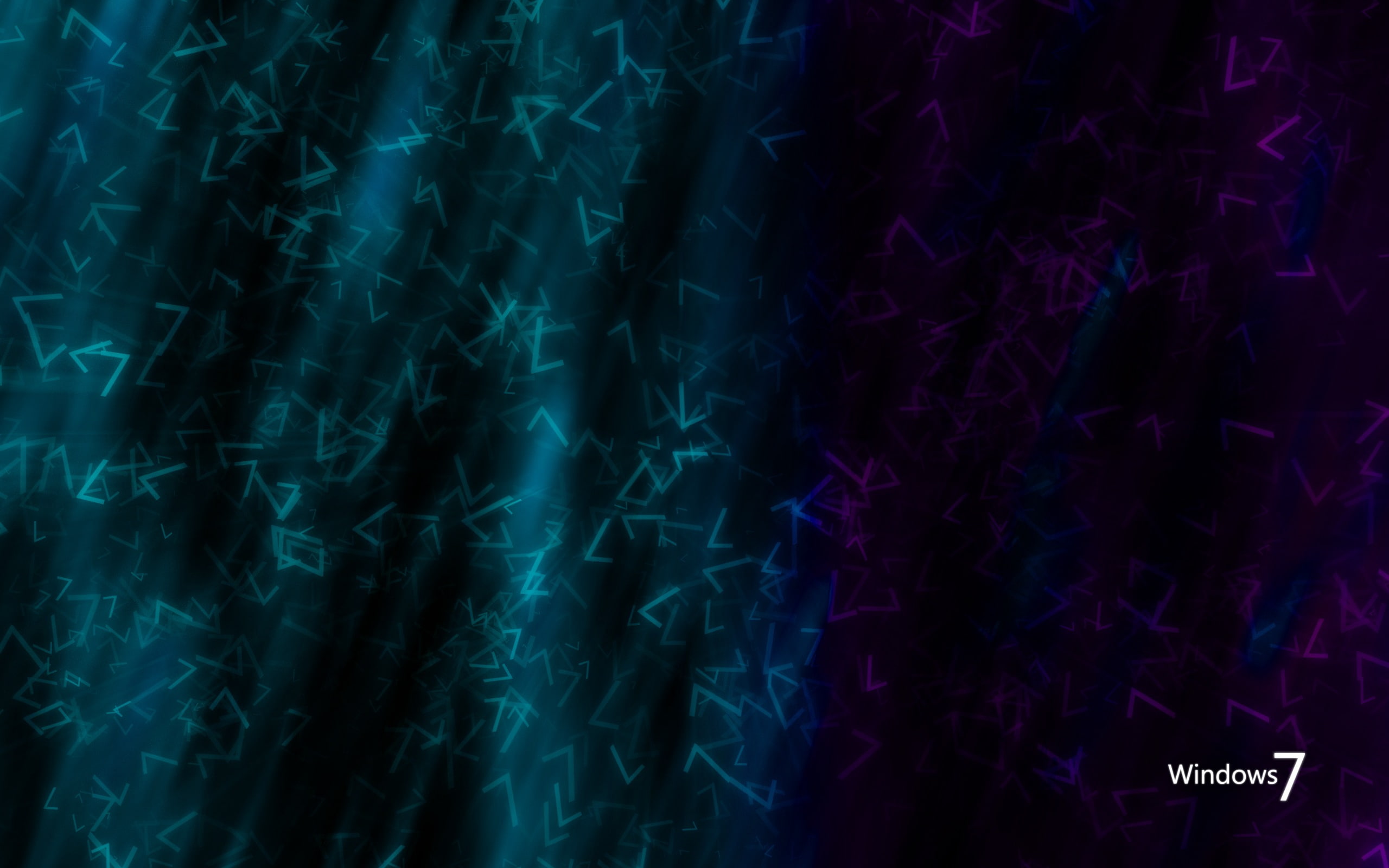 digital art, 2K, blue, dark, Windows 7, abstract, black, HD Wallpaper