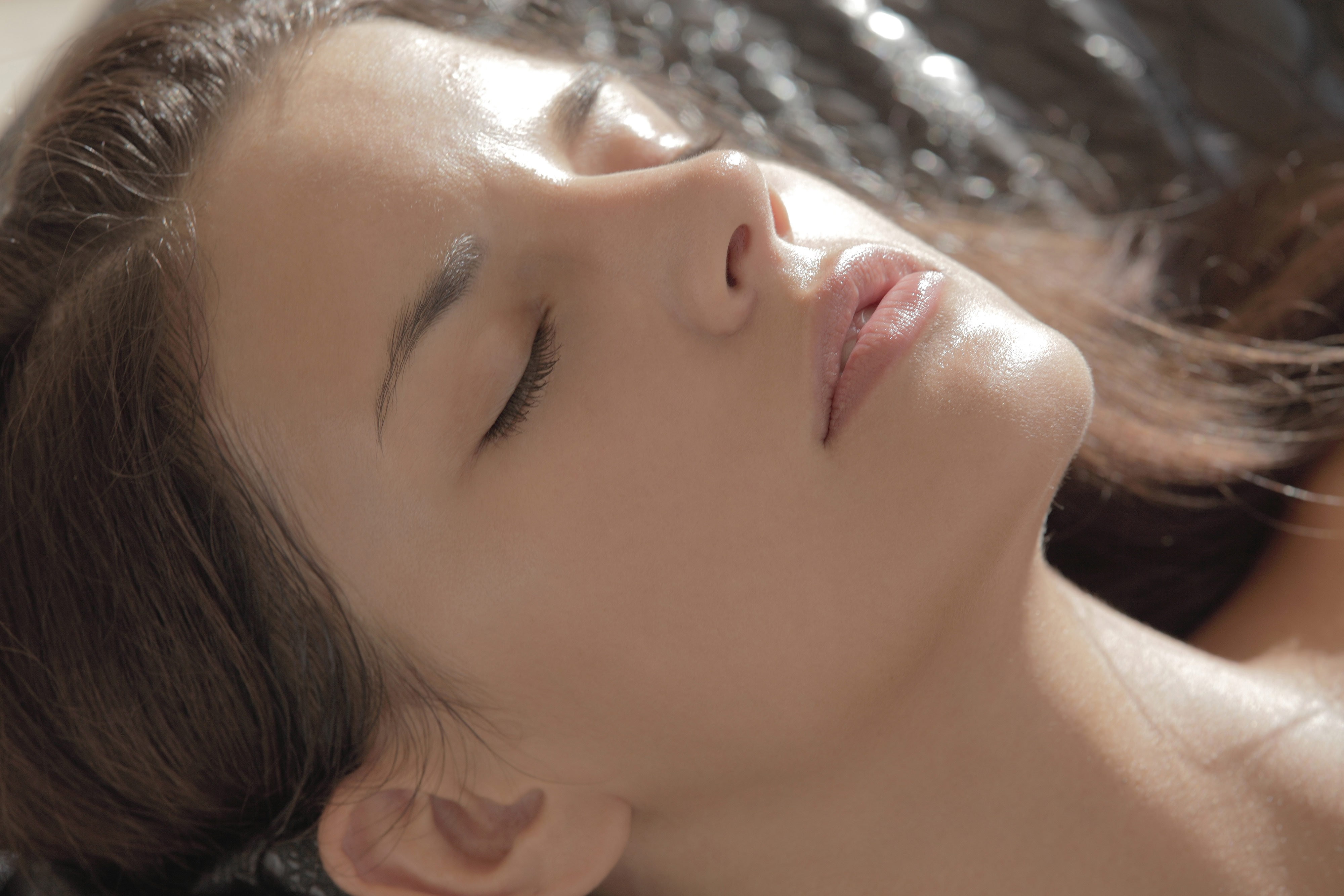 eyes closed, beautiful woman, relaxation, beauty, human body part, 4K, body part, luxury, young adult, Candice Luca, wellbeing, healthy lifestyle, face, HD Wallpaper