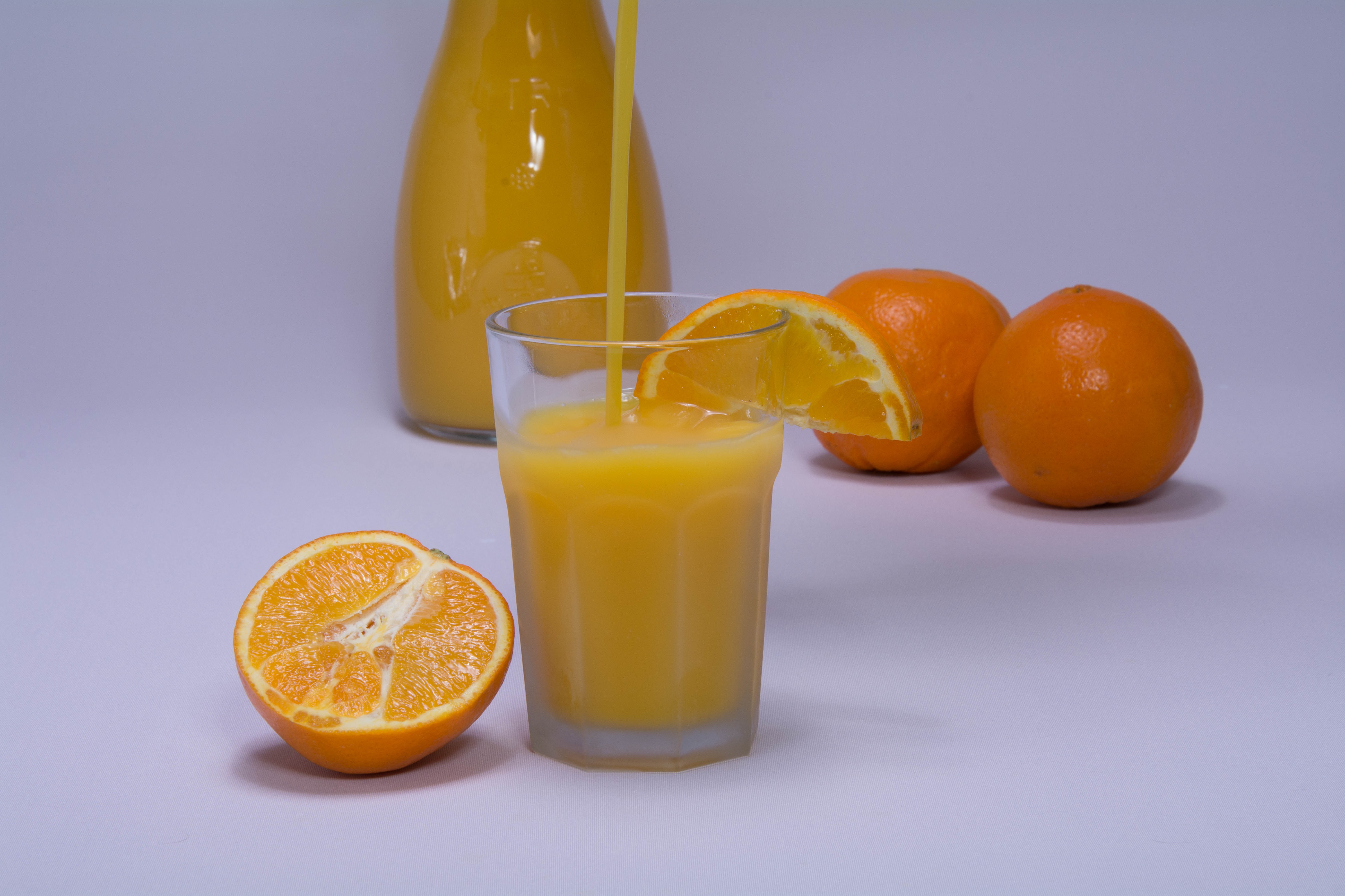 refreshment, orange color, breakfast, slice, household equipment, drinking glass, citrus fruit, frisch, filled, awareness, healthy eating, wellbeing, orange - fruit, HD Wallpaper