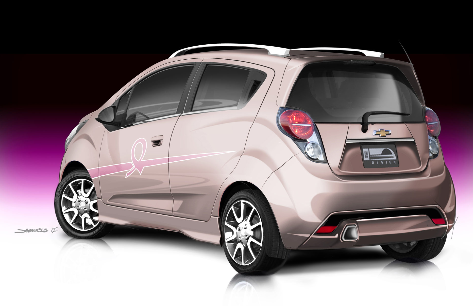 car, chevrolet, 1080P, sonic, spark, awareness, pink, concept, chevy, world, cover, cancer, HD Wallpaper