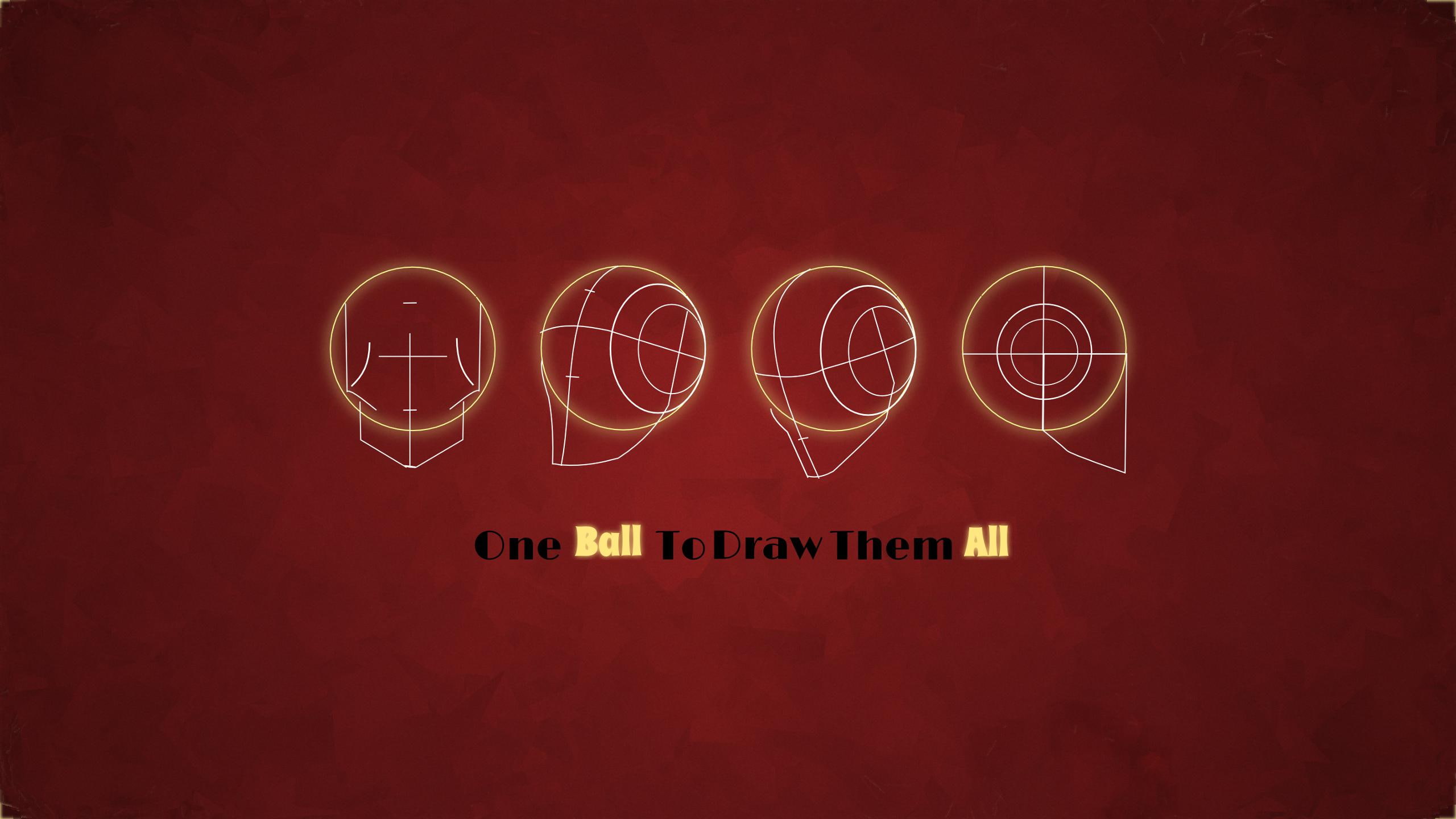 lotr, 2K, funny, drawn, ball, draw, 2560x1440, text, one, the lord of rings, HD Wallpaper