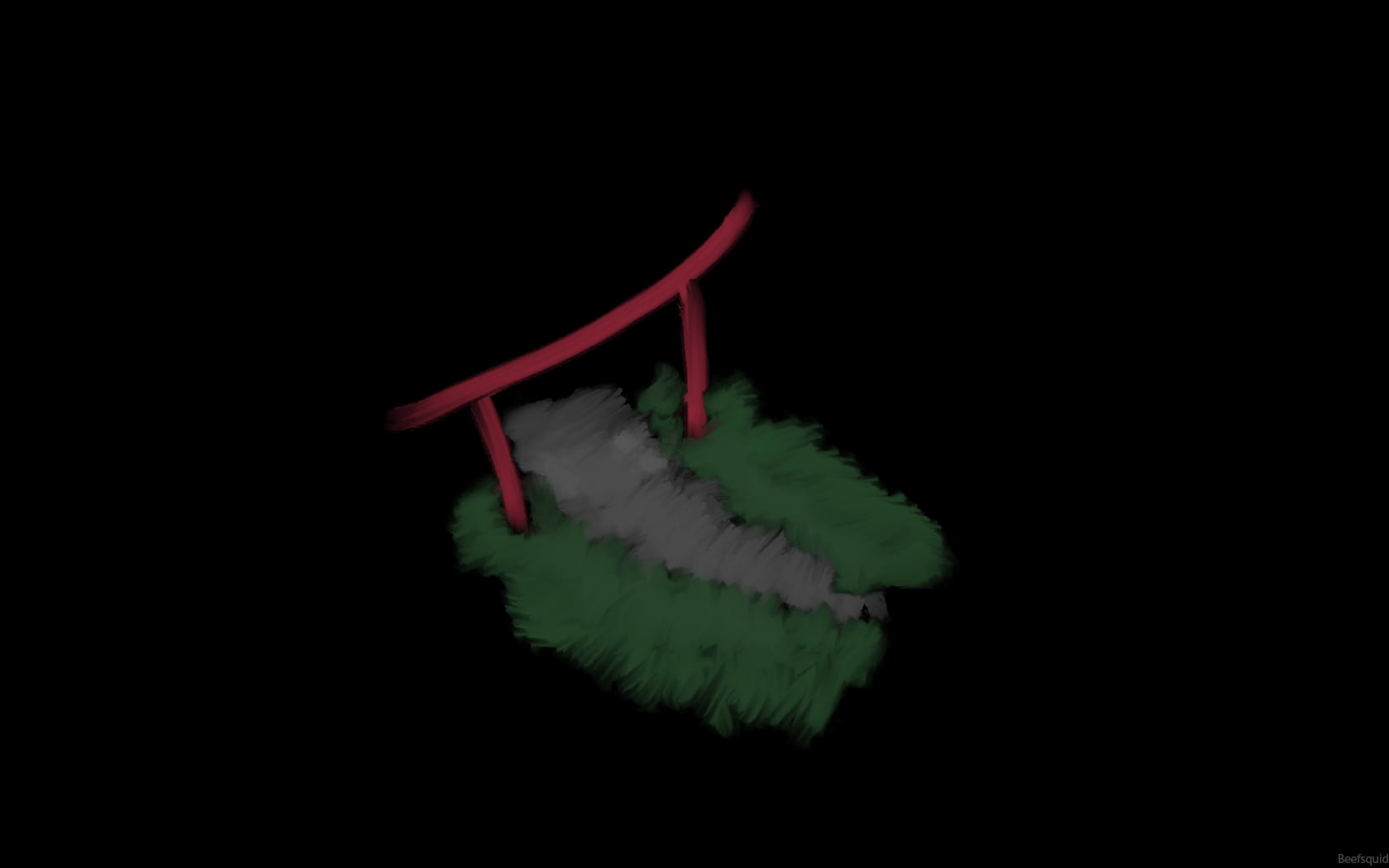 path, red, green, 720P, Shinto, HD Wallpaper