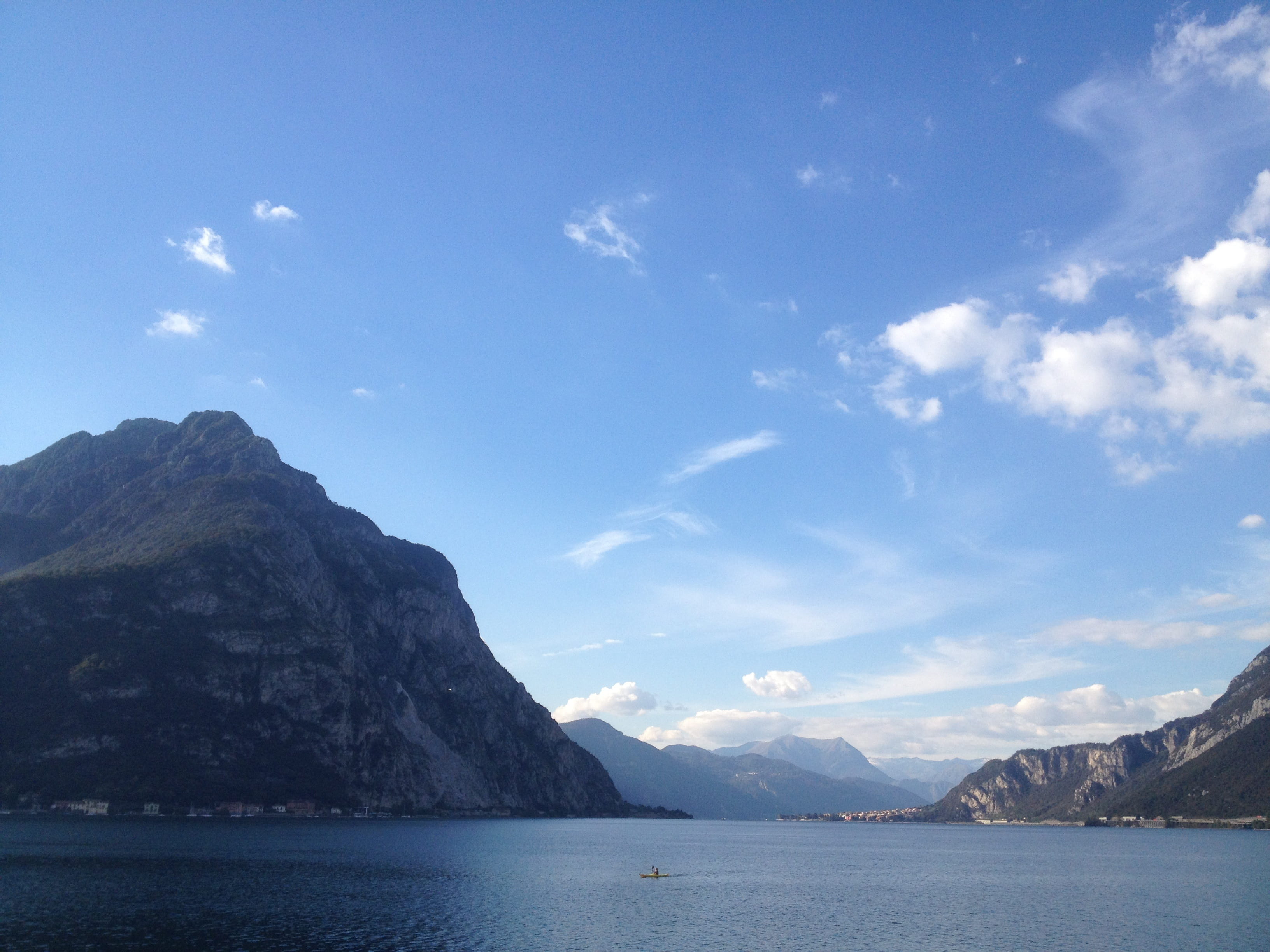 Landscape, tranquility, mountain, day, Mountains, sea, no people, nature, mountain range, outdoors, cloud - sky, scenics - nature, lake como, tranquil scene, HD Wallpaper