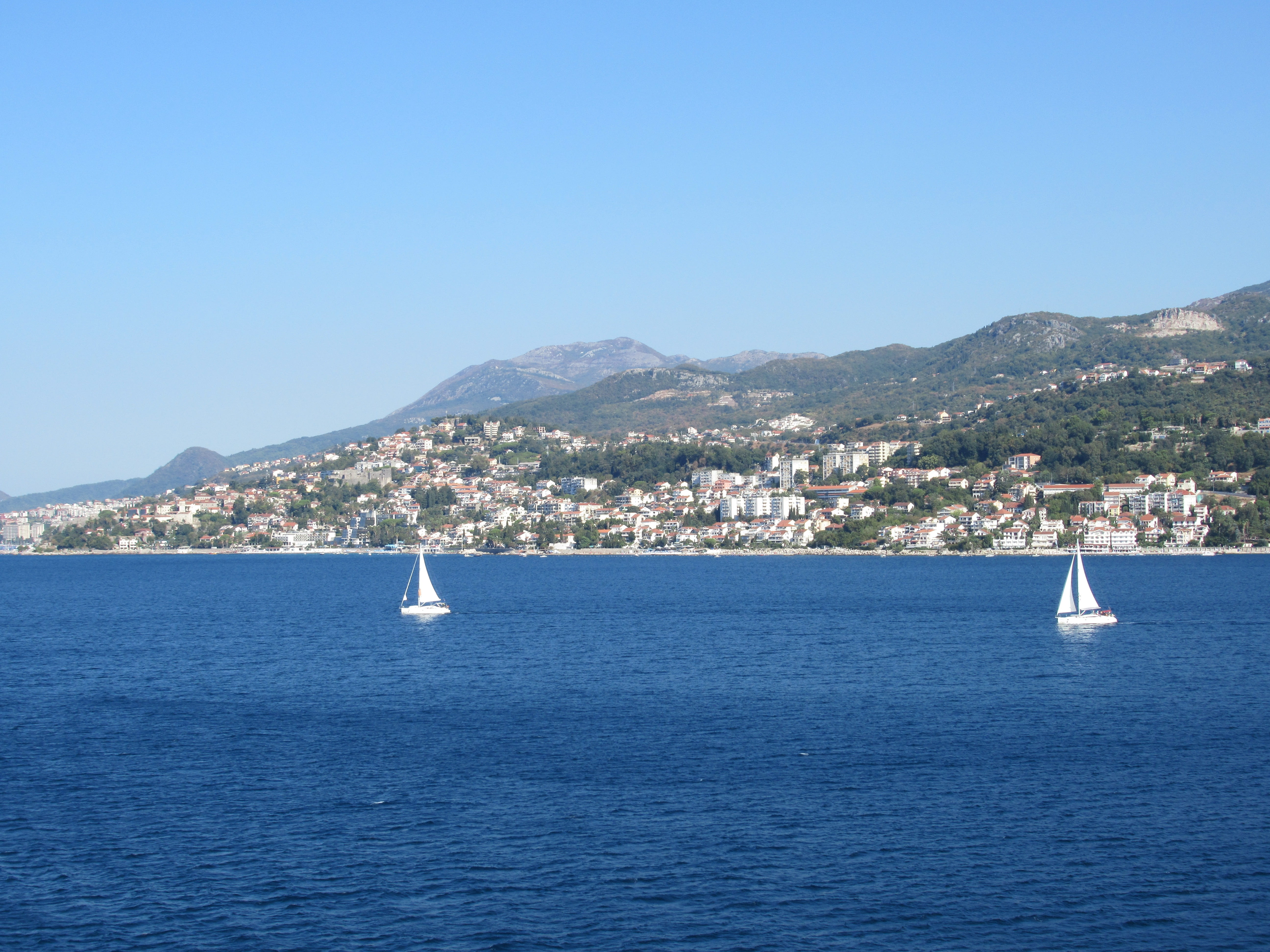 transportation, mode of transportation, waterfront, clear sky, yacht, landscape, outdoors, sea, scenics - nature, beauty in nature, day, sky, yachting, HD Wallpaper