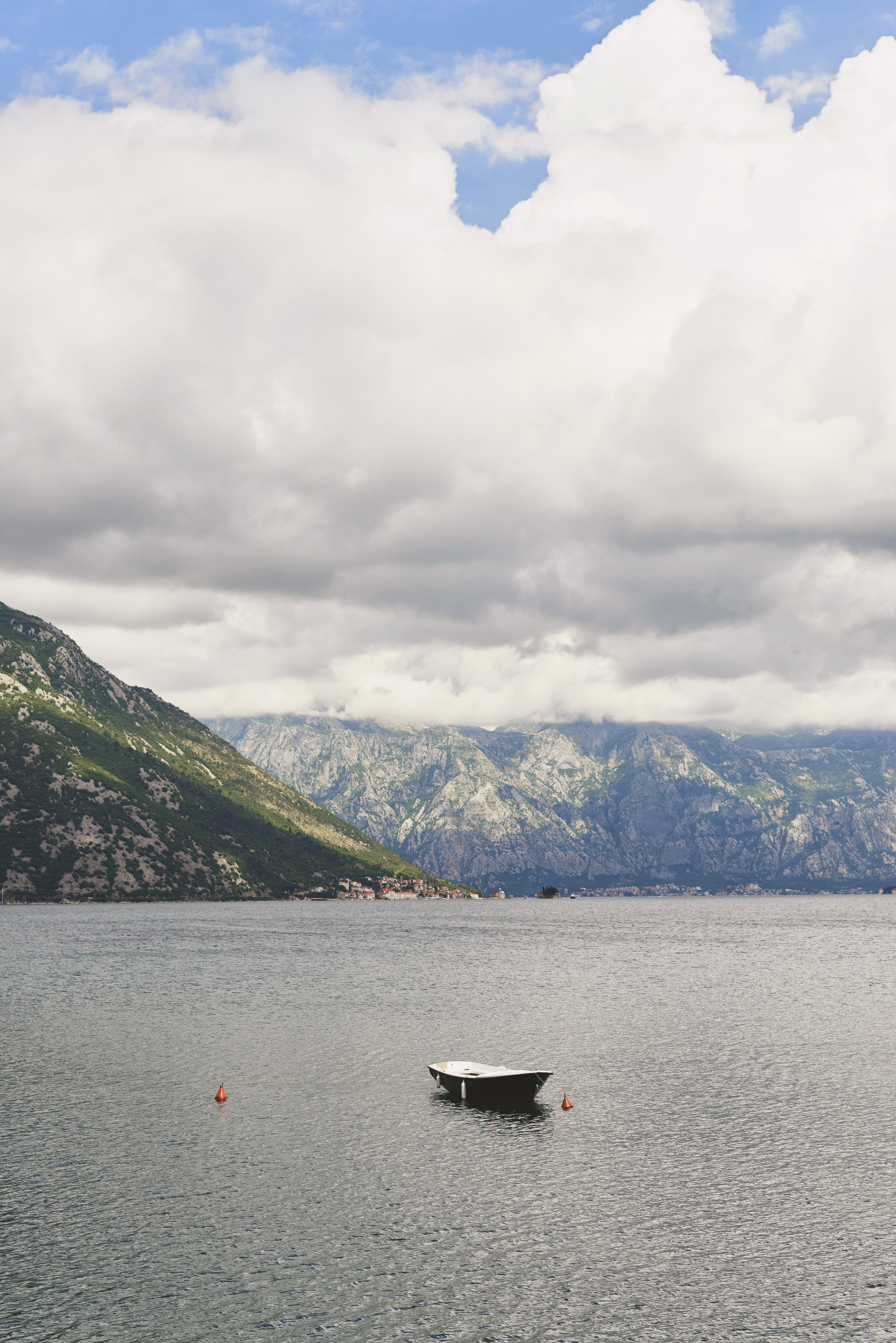 bay of kotor, nature, blue, day, europe, cloud - sky, sea, sailboat, fjord, mode of transportation, nautical vessel, outdoors, sky, transportation, no people, Phone HD Wallpaper
