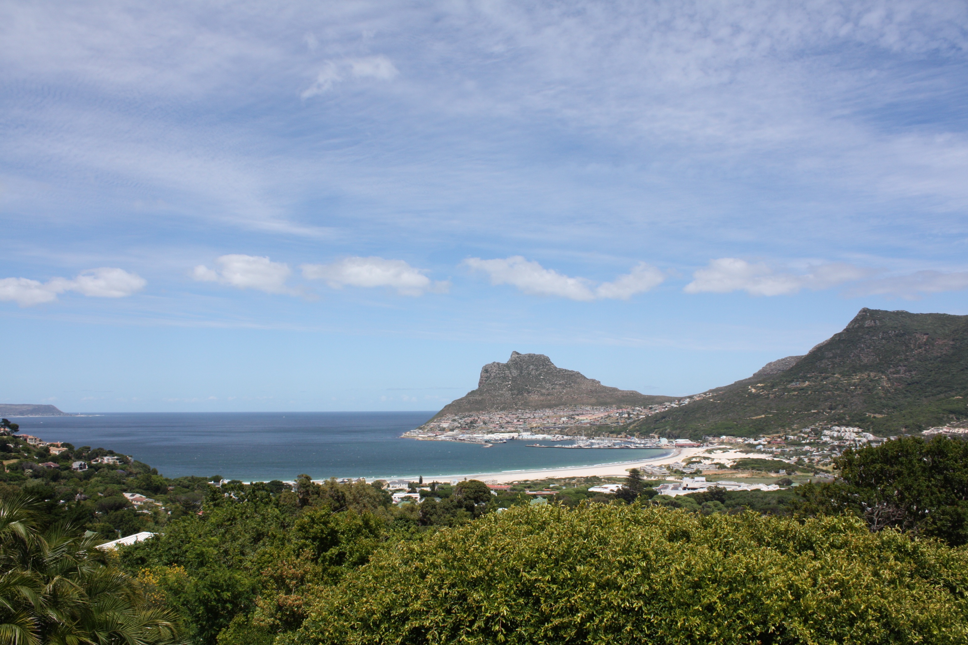 idyllic, sky, land, tranquility, mountain, outdoors, horizon, landscape, sea, plant, day, hout bay, no people, cloud - sky, 2K, south africa, beauty in nature, HD Wallpaper
