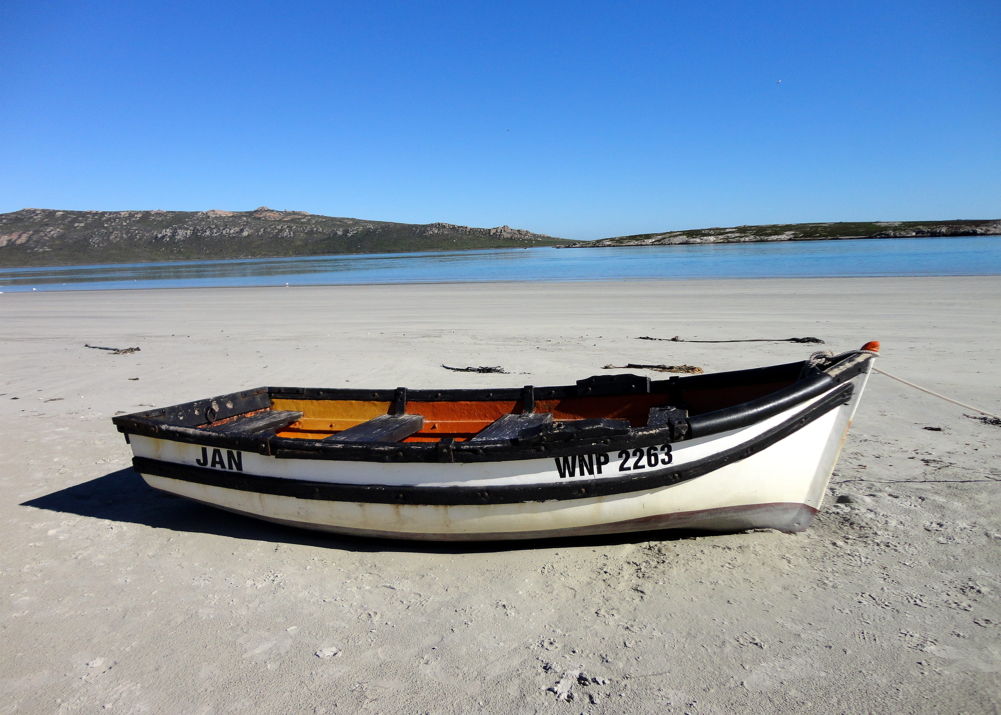 mode of transportation, marooned, beach, blue, nautical vessel, sand, tranquil scene, tranquility, seascape, fishing boat, rowboat, nature, outdoors, sea, HD Wallpaper