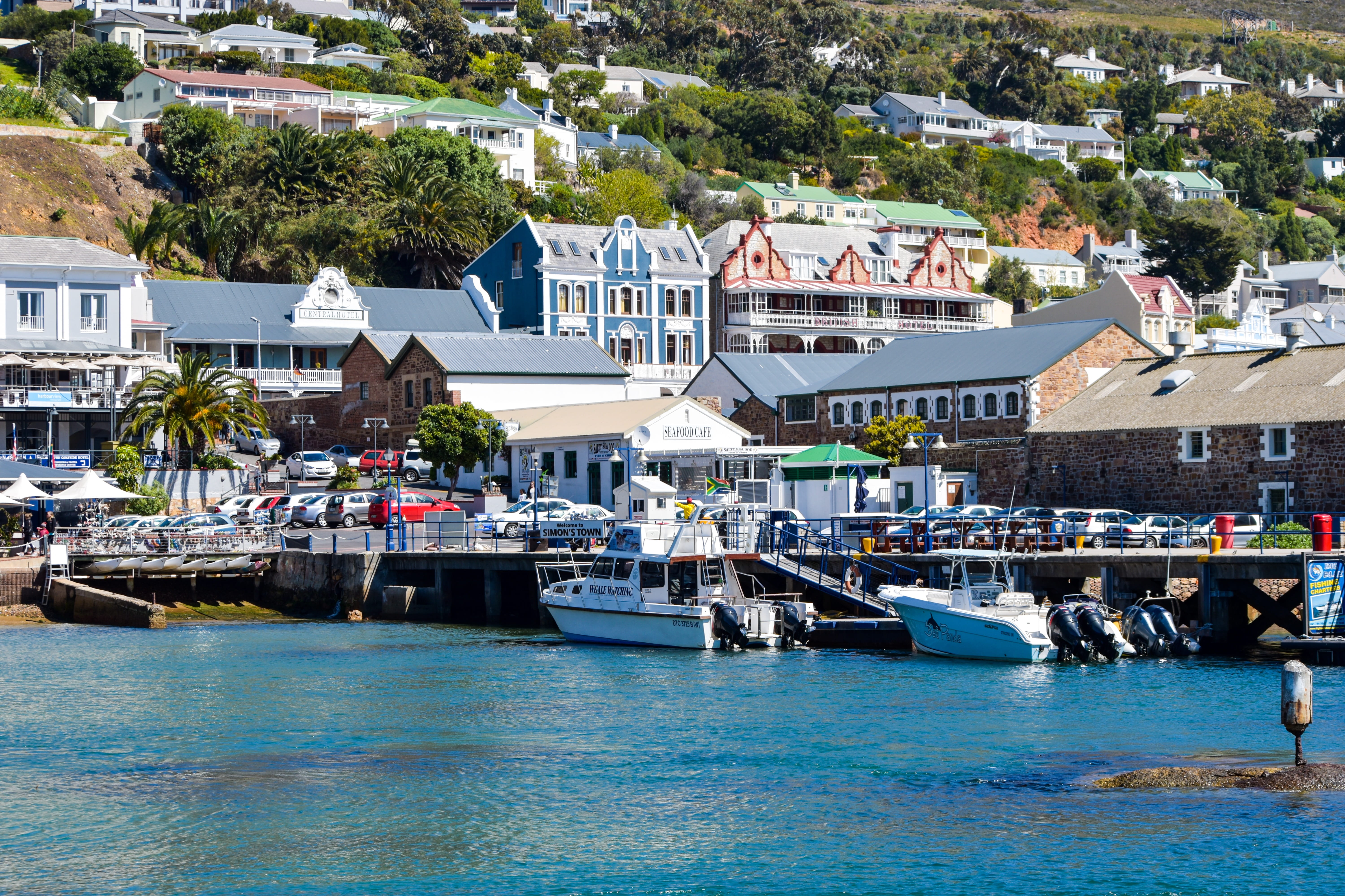 south africa, sea, day, architecture, building exterior, moored, travel, simons town, plant, vacation, building, city, western cape, nature, no people, HD Wallpaper