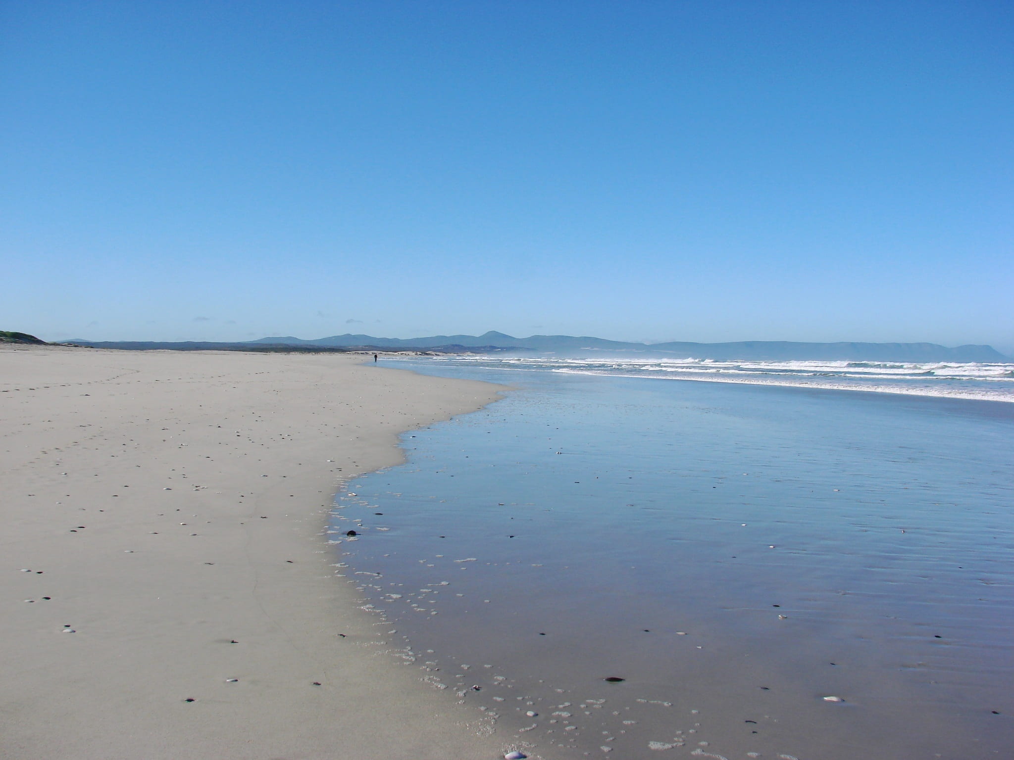 no people, coastline, blue, tranquil scene, western cape, 1080P, horizon, water, non-urban scene, sand, land, travel, day, beauty in nature, clear sky, HD Wallpaper