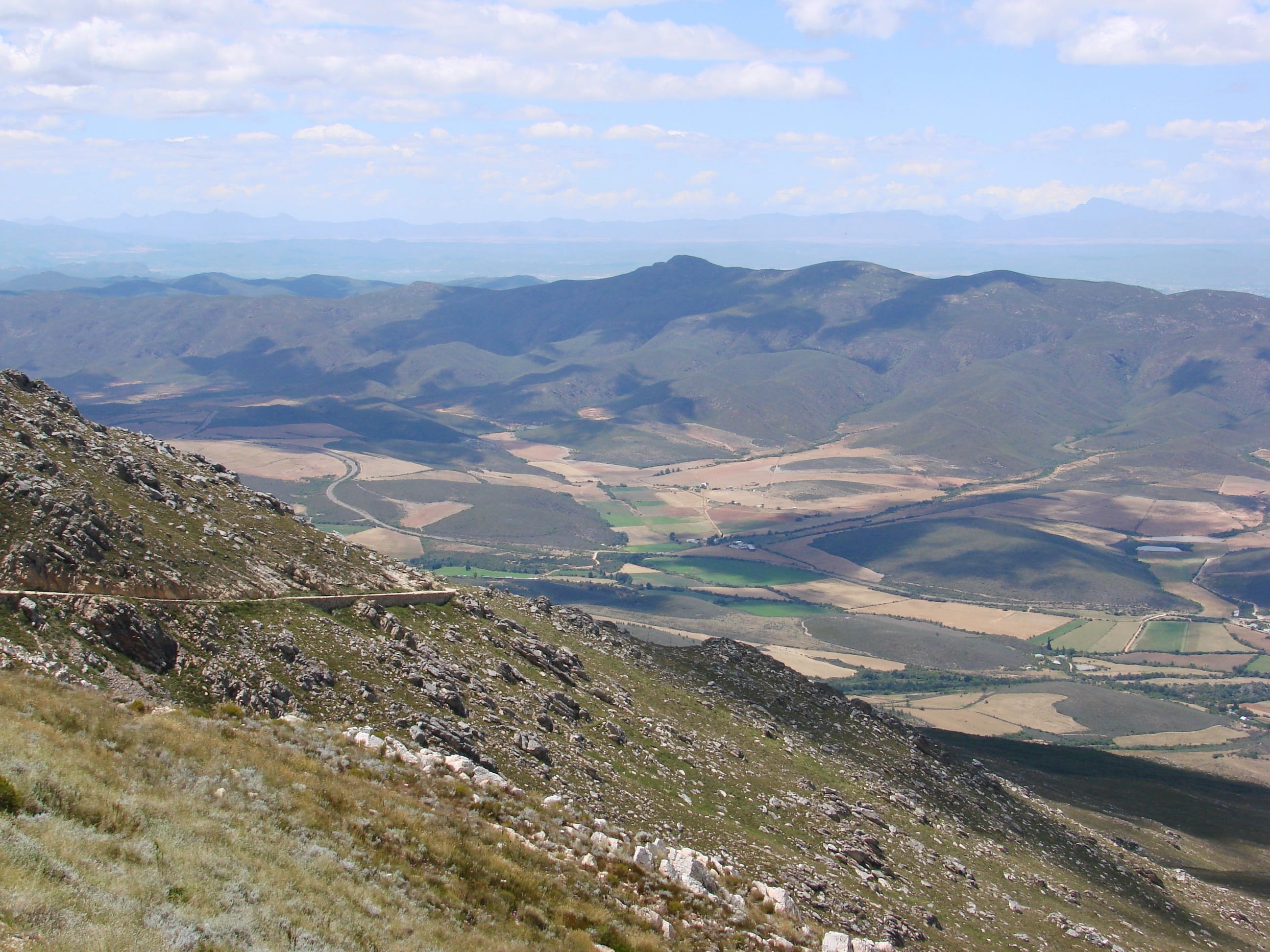 high angle view, mountain range, spectacular, 2K, views, swartberg pass, scenics - nature, mountain, motoring, no people, environment, western cape, day, HD Wallpaper