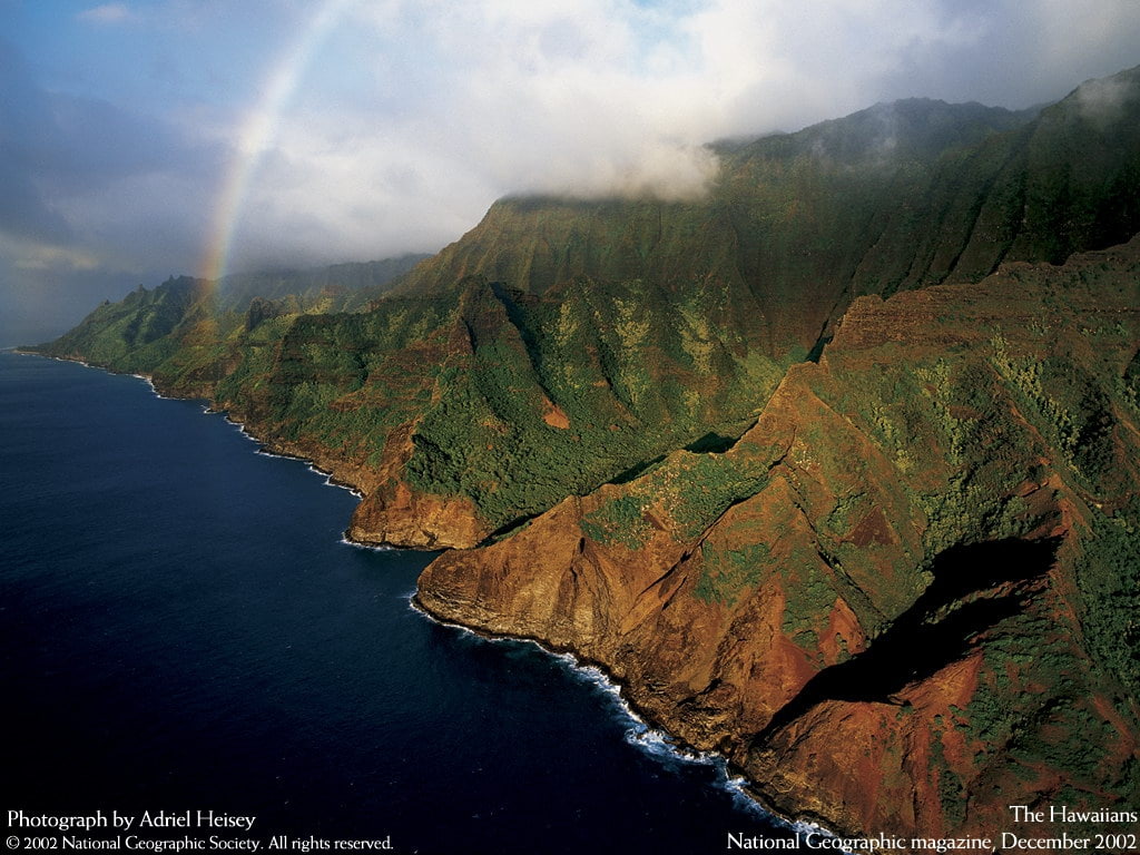1024, mountains, 480P, 768, Geographic, national, nature, hawai, art, hd, HD Wallpaper