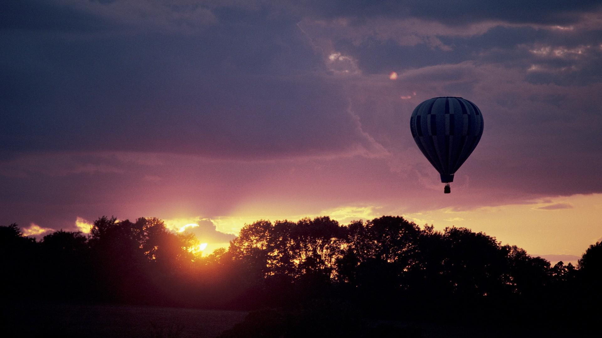 sunrise - sunset, hot, best, balloons, 1080P, sunset, air, HD Wallpaper