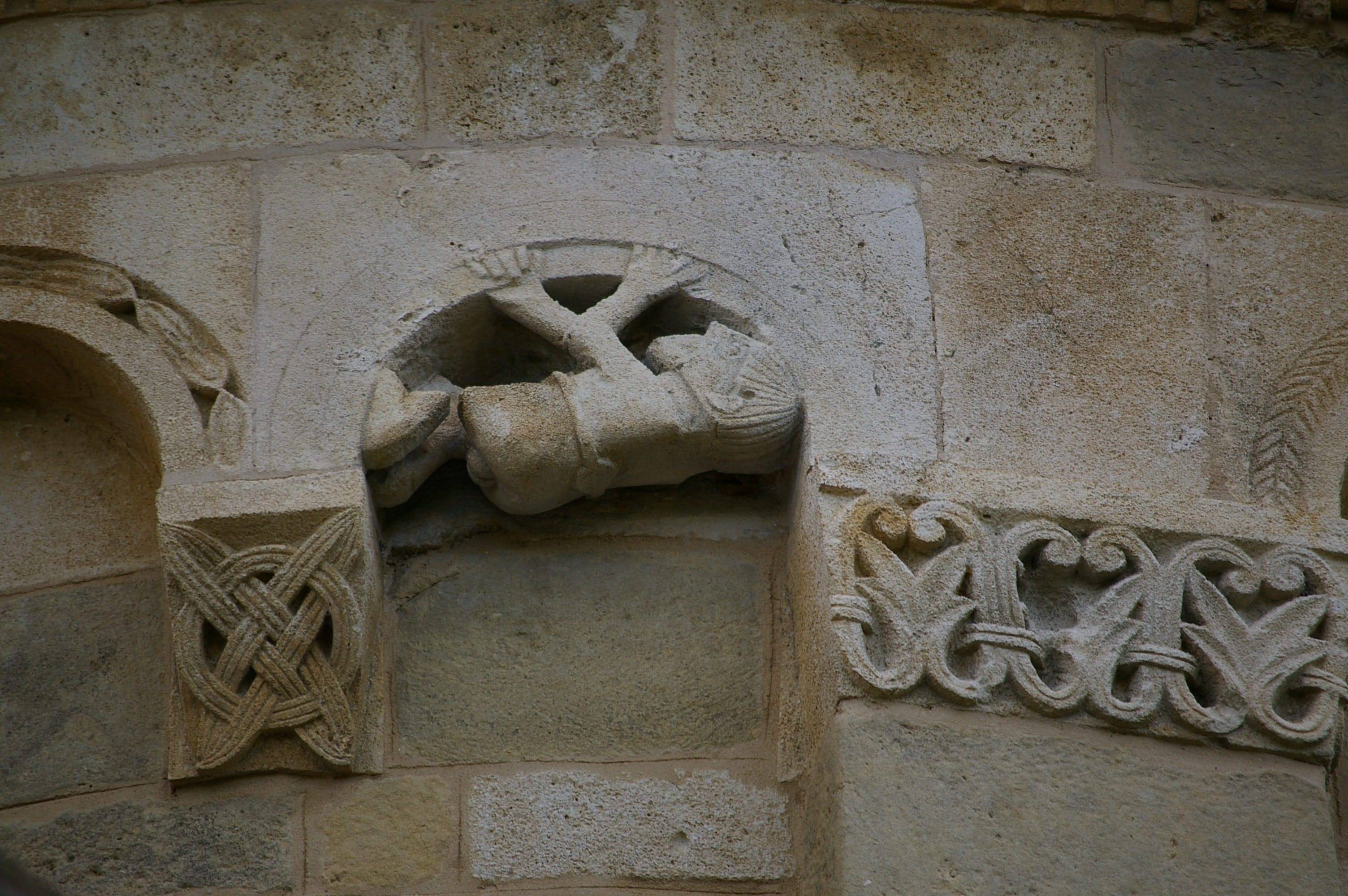 outdoors, carving - craft product, day, solid, ancient, carving, representation, creativity, Church, craft, architecture, history, Romanesque Style, bas relief, HD Wallpaper