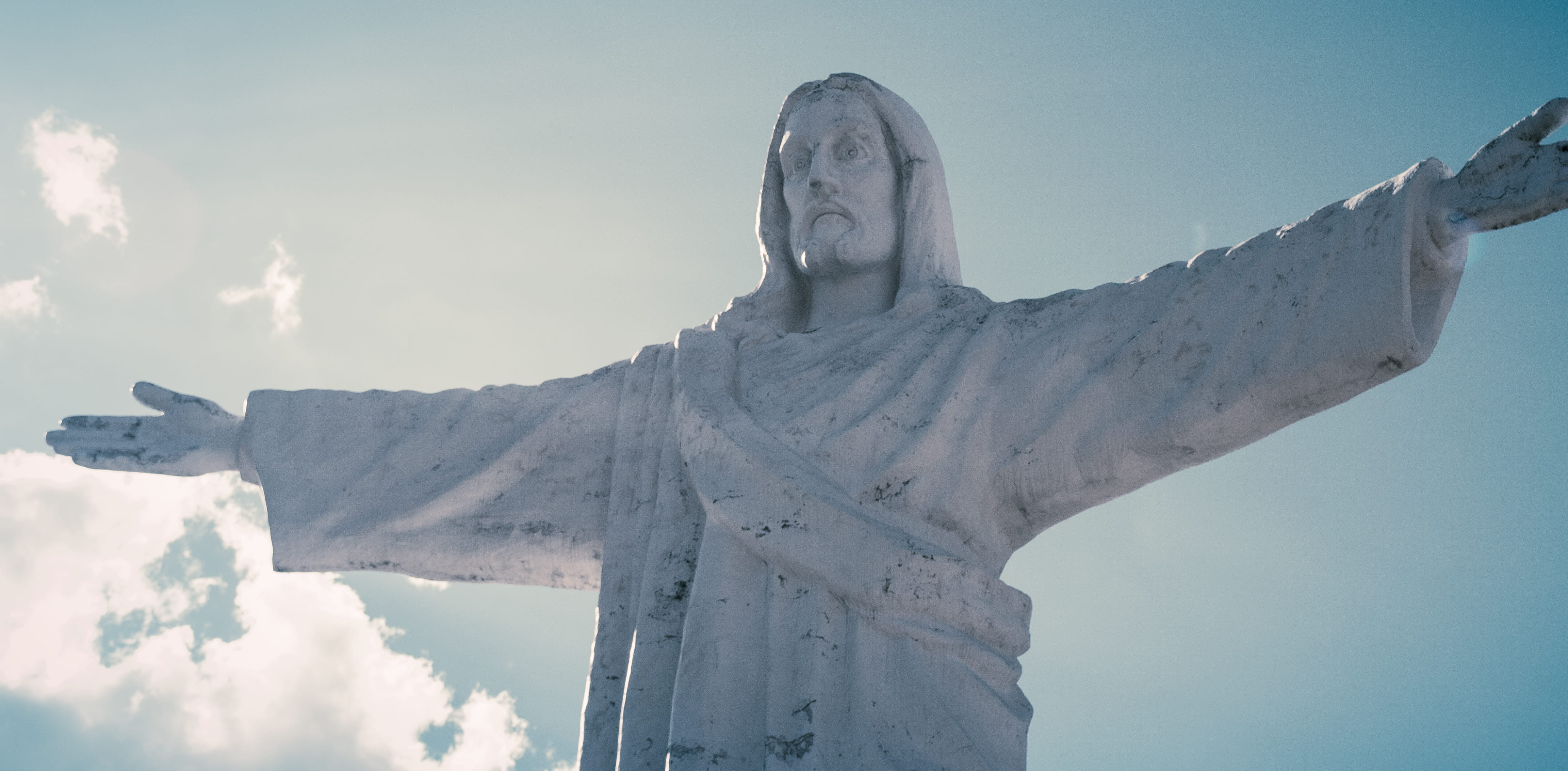 human representation, human arm, arms, 4K, redeemer, statue of christ, art and craft, religion, creativity, heaven, nature, representation, cristo blanco, HD Wallpaper