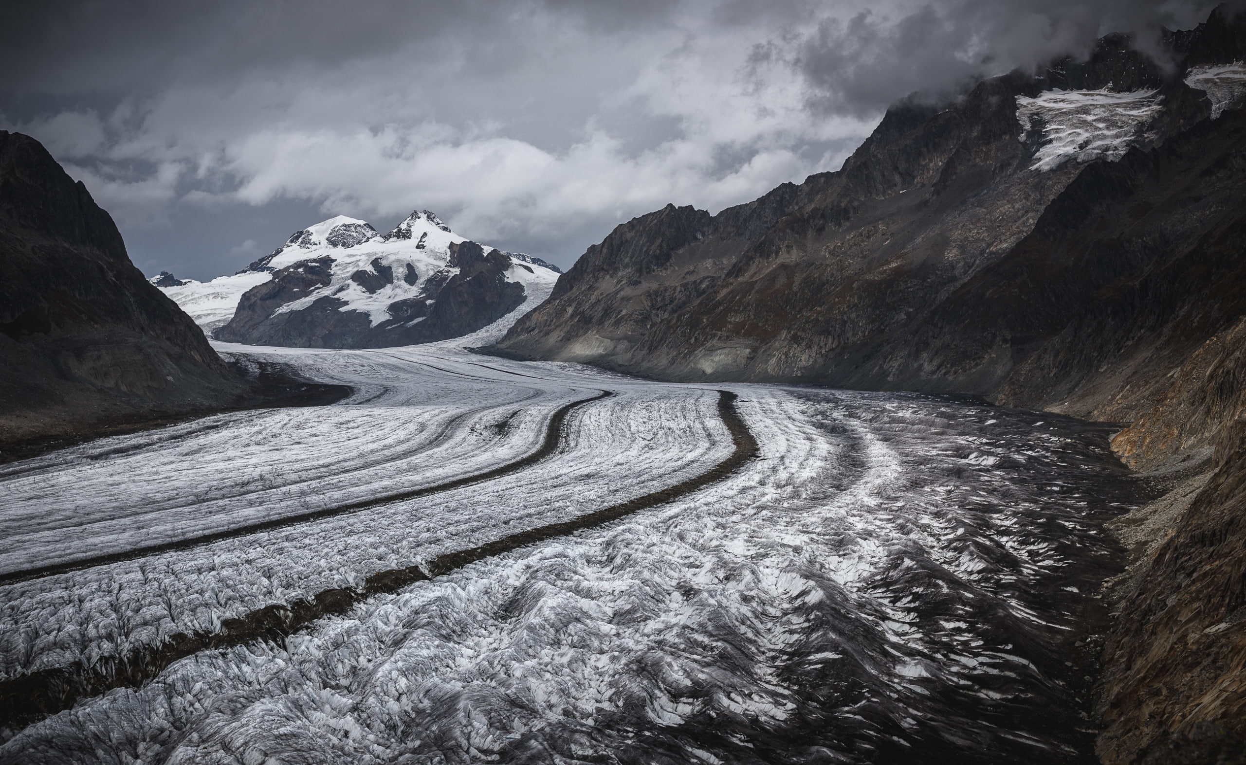 Aletsch, mountainpeak, Mountain, 2K, Glacier, Europe, Switzerland, valley, Nature, swiss, Famous, september, D810, Lightroom, Altitude, valais, SwissAlps, HD Wallpaper