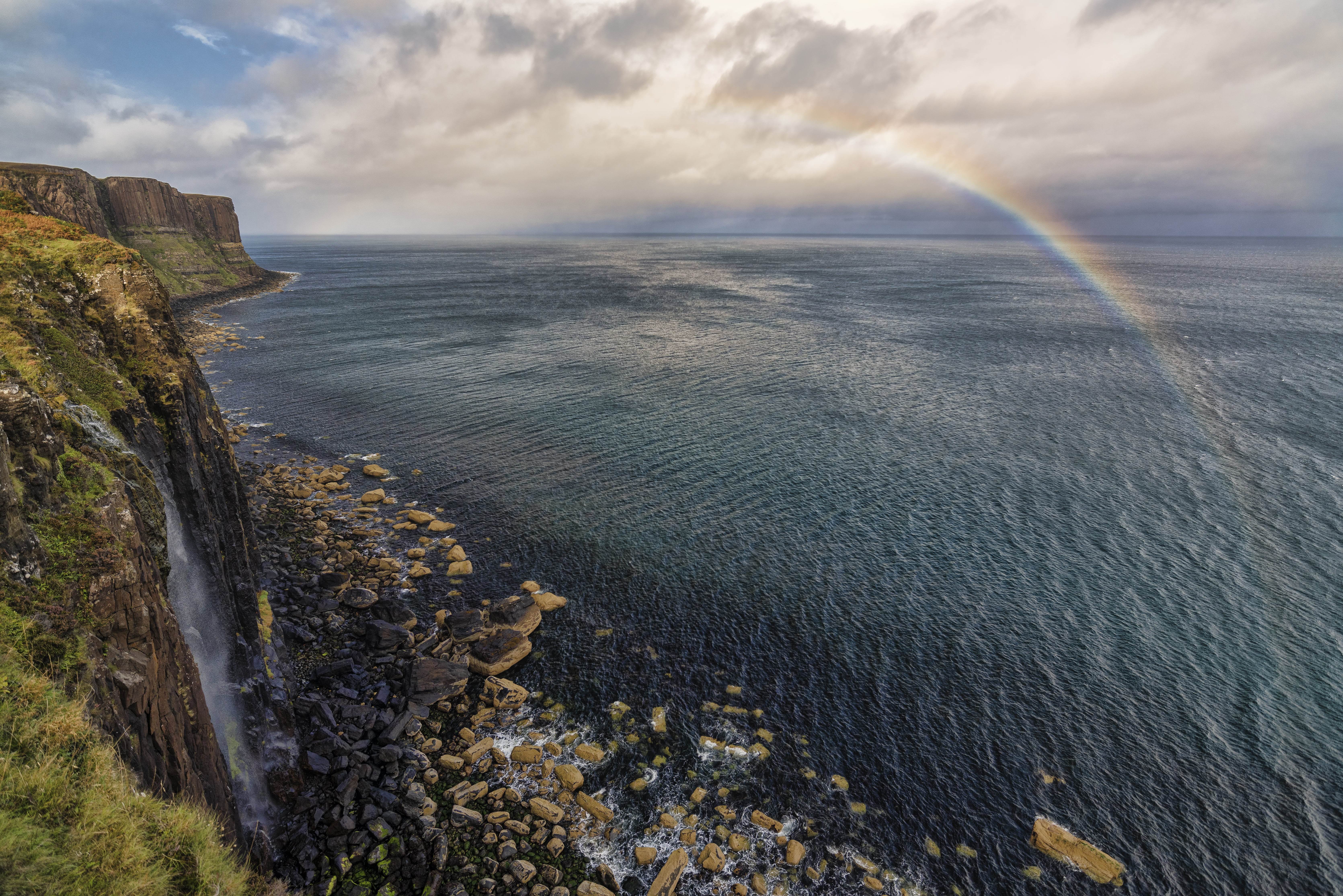 T* 2.8, nature, scenics, landscape, cliff, rock - Object, sea, sky, cloudy, 5K, coastline, ocean, Nikon  D810, near, outdoors, HD Wallpaper